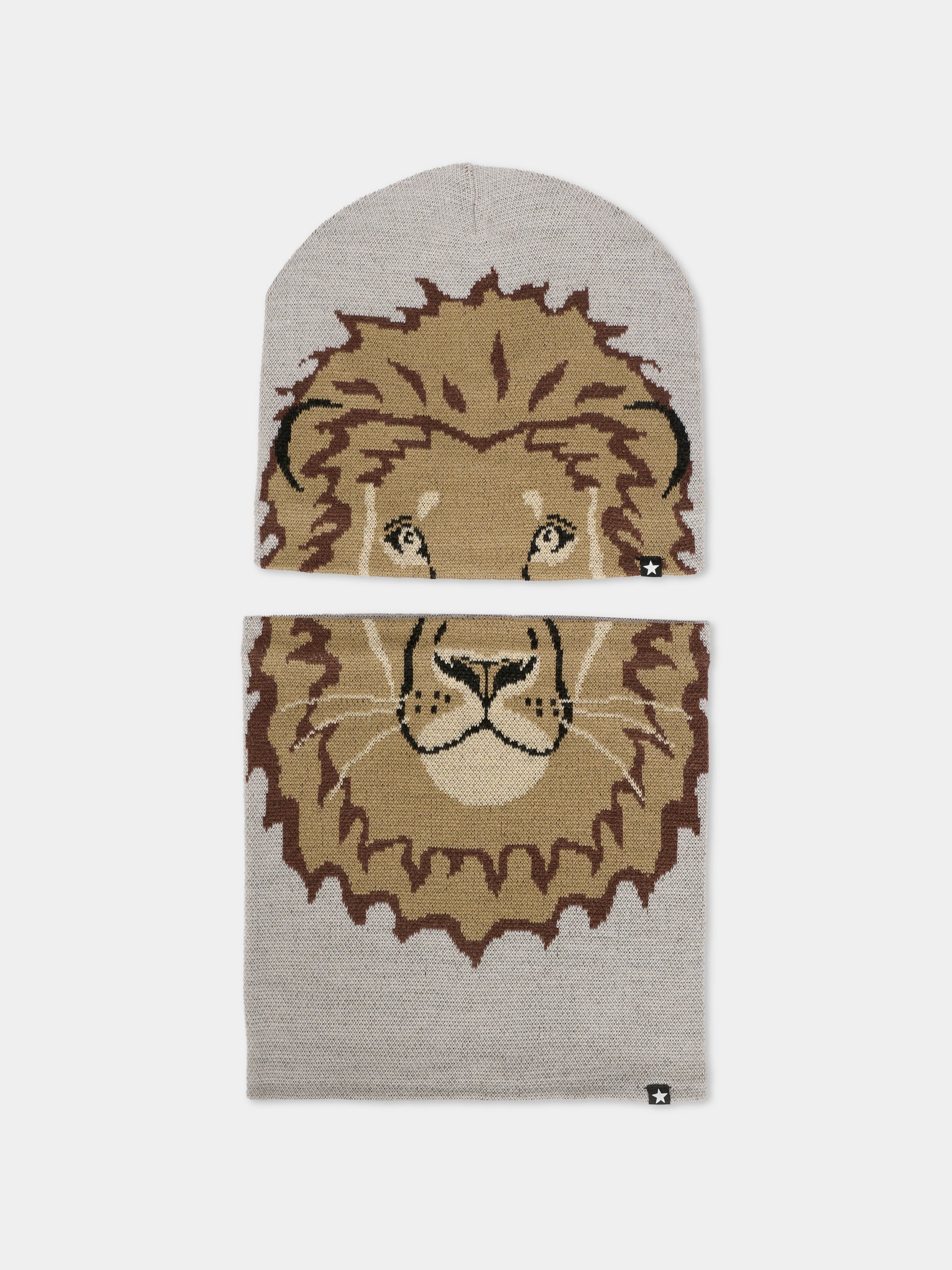 Set accessori Kleo grigio per bambino con leone,Molo,7W25S302 9668