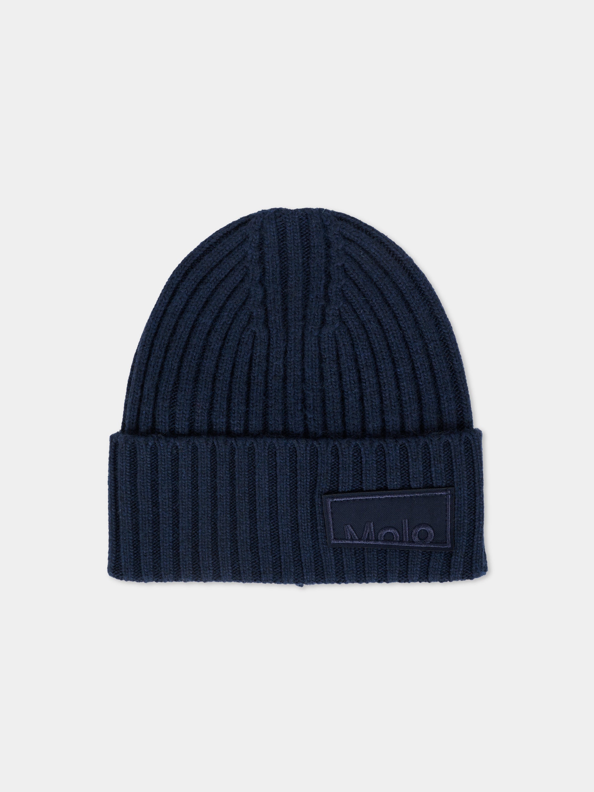 Berretto Karli blu per bambini con patch logato,Molo,7W25S304 8753