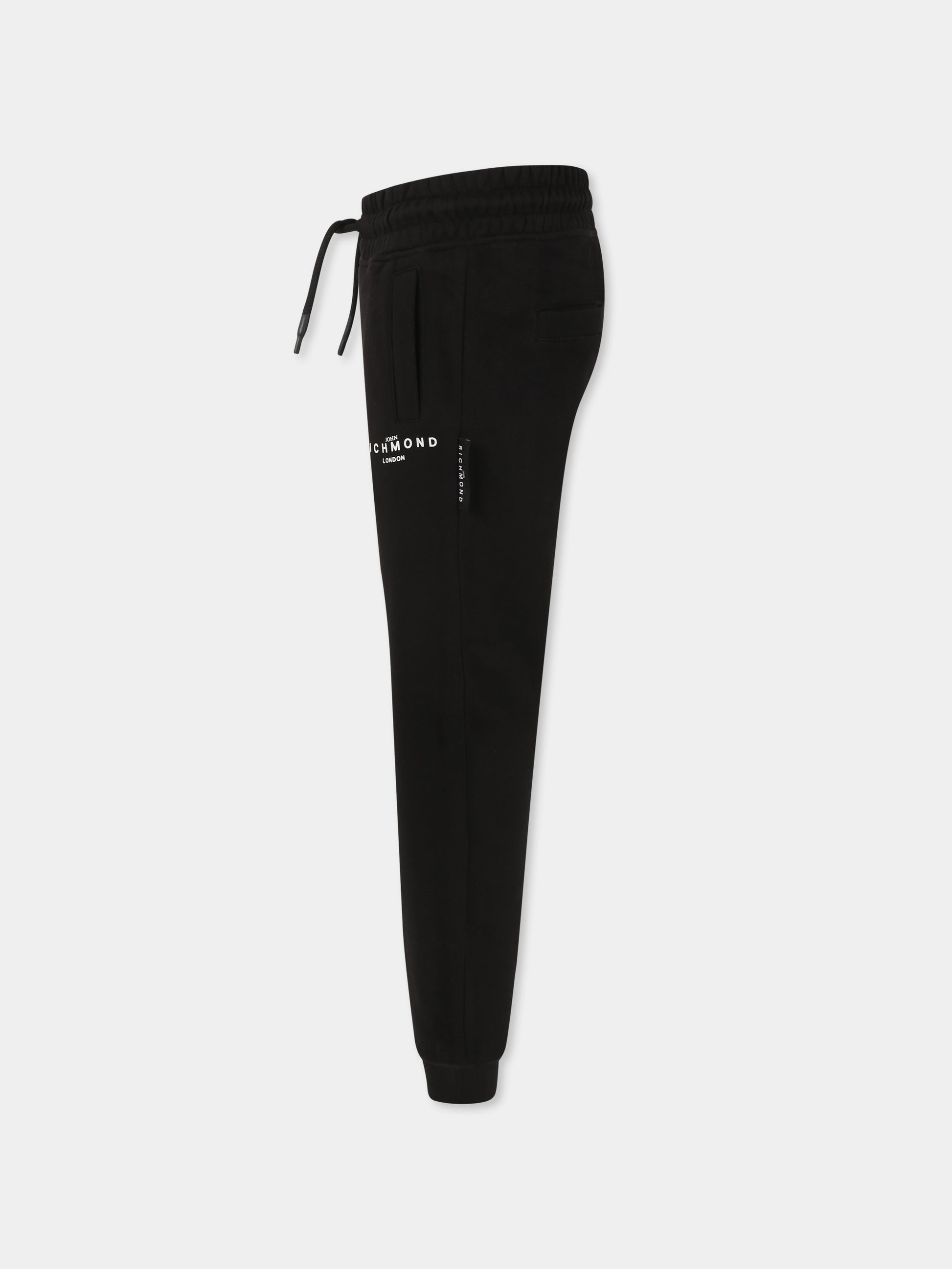Pantaloni neri per bambino con logo,Richmond,RBP25006PA BLACK