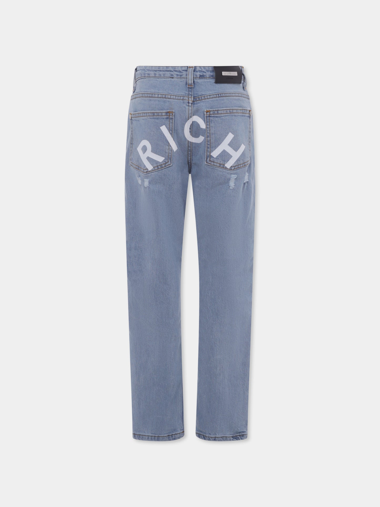 Jeans azzurro per bambino con logo,Richmond,RBP25015JE DENIM BLUE LIGHT
