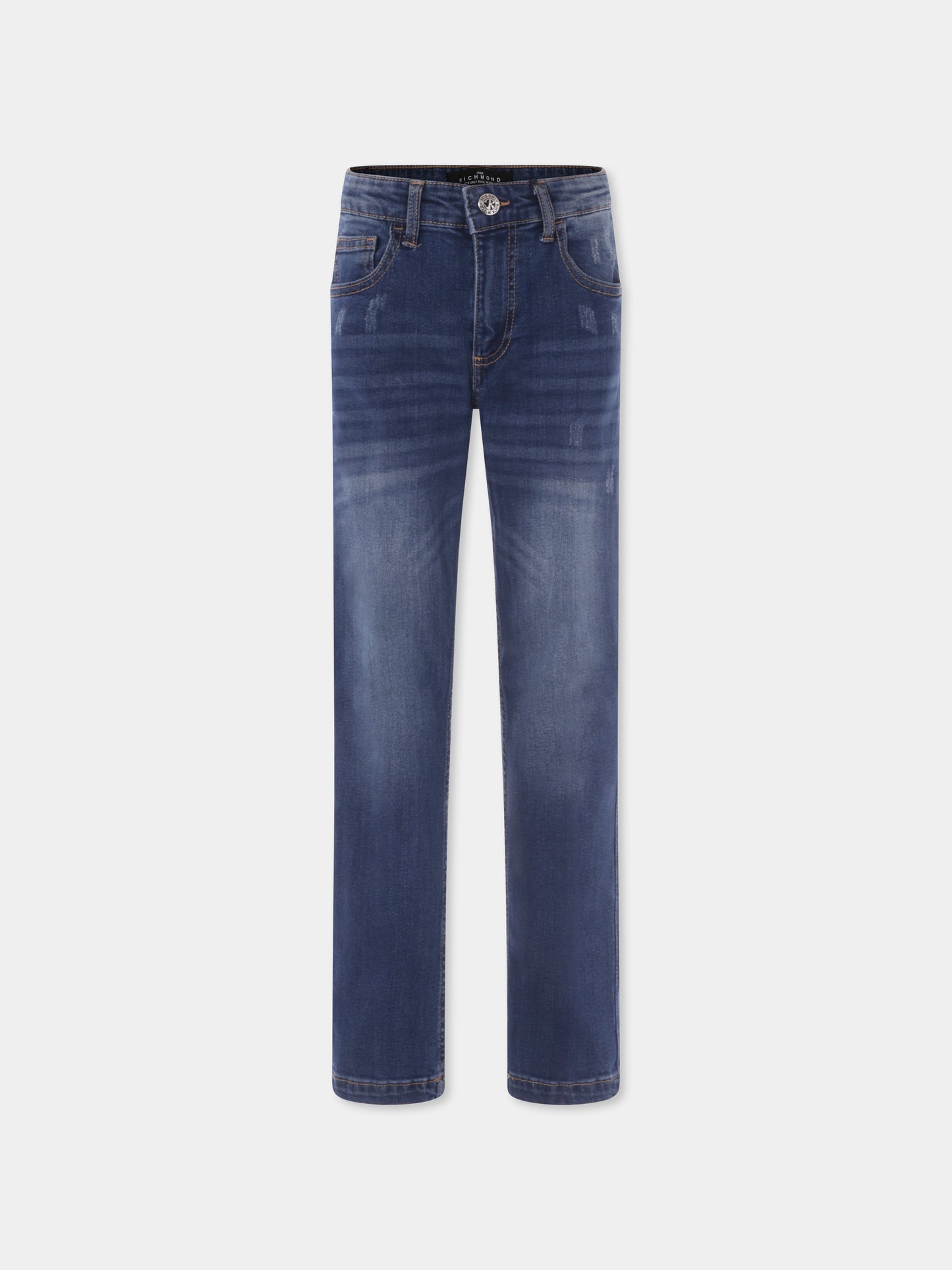 Jeans denim per bambino con logo,Richmond,RBP25020JE DENIM BLUE MEDIUM