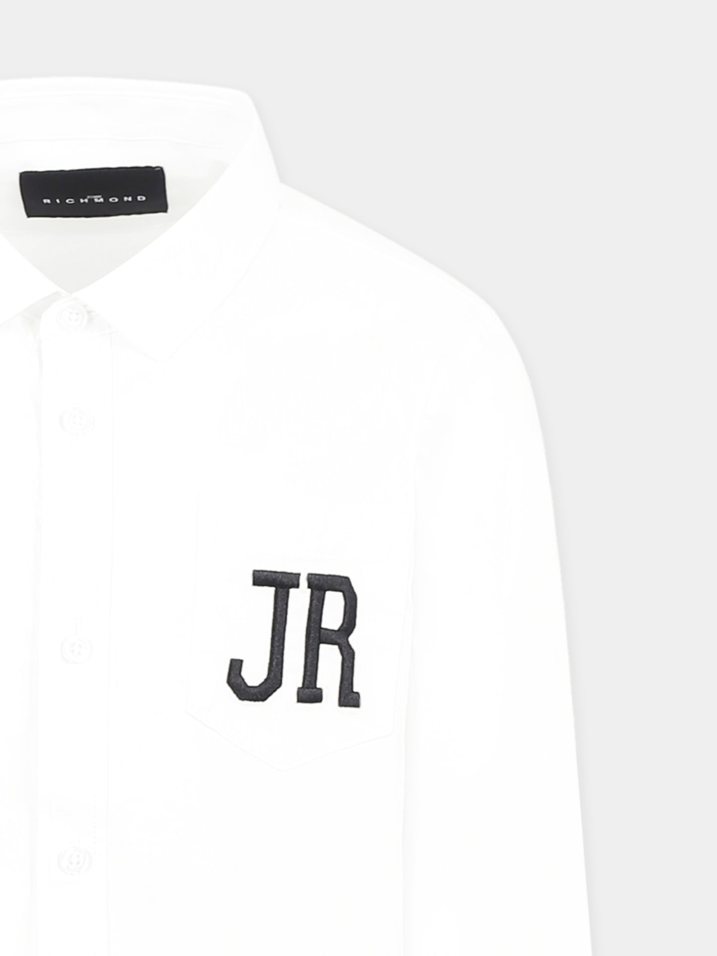 Camicia bianca per bambino con logo,Richmond,RBP25028CA WHITE
