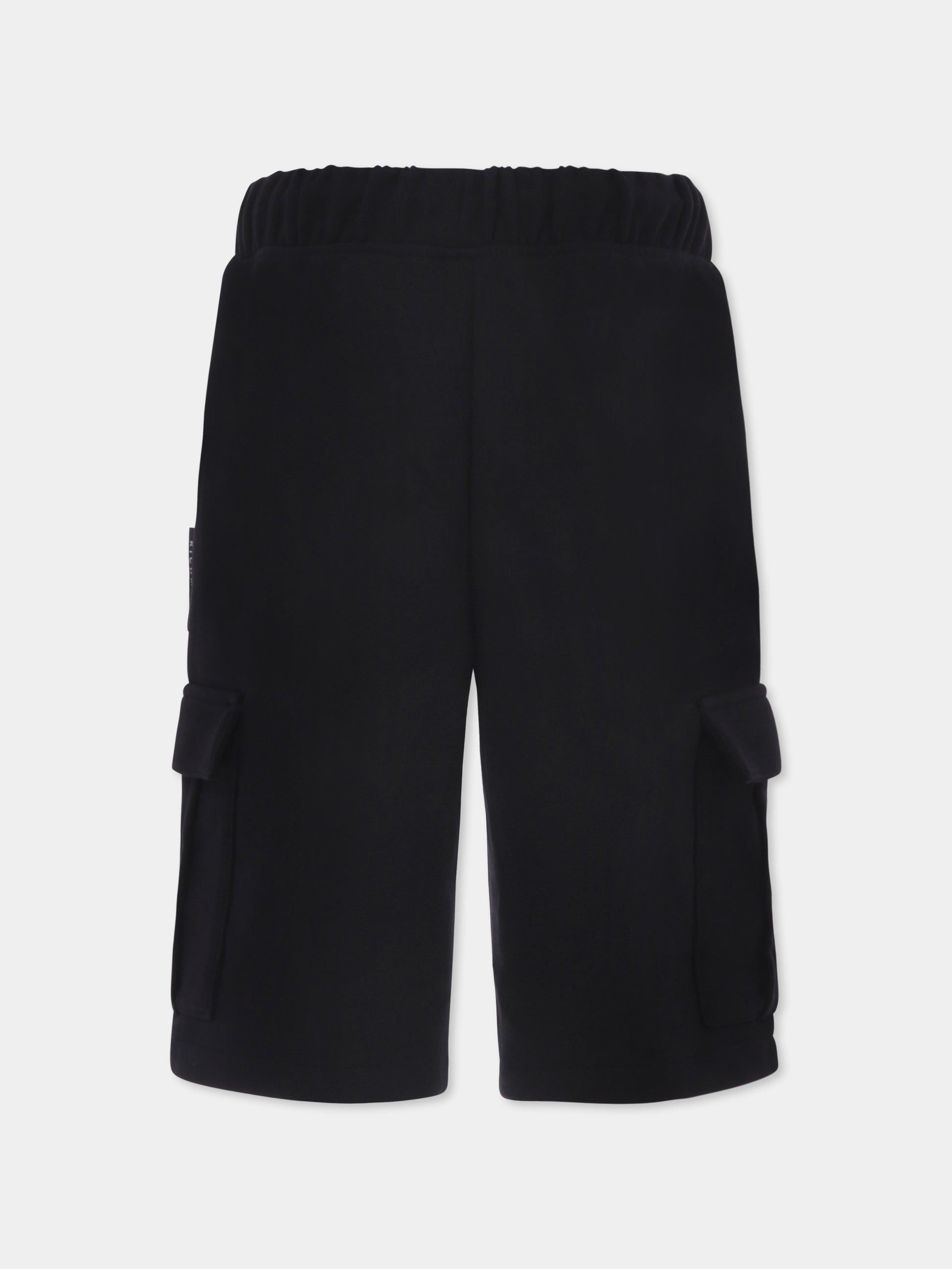 Shorts neri per bambino con logo,Richmond,RBP25068BE BLACK