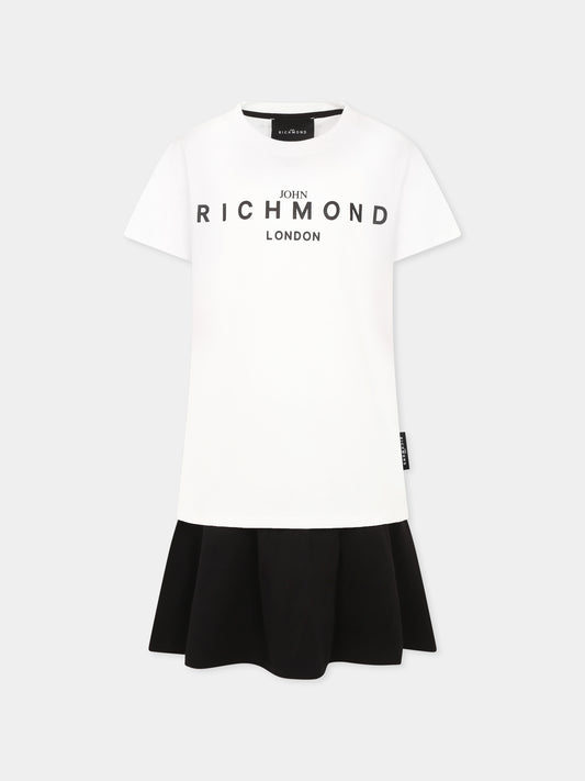 Completo nero per bambina con logo,Richmond,RGP25005CJ BLACK