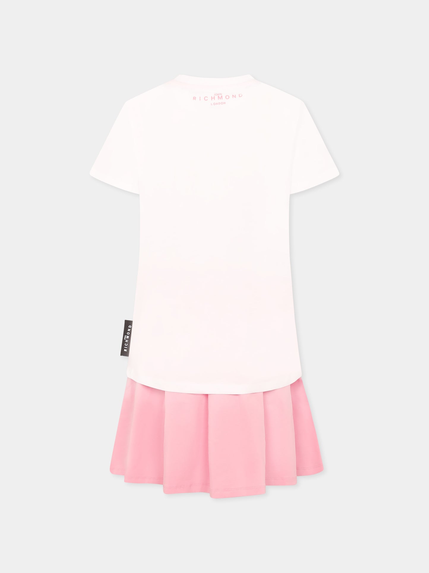 Completo bianco per bambina con logo,Richmond,RGP25005CJ WHITE