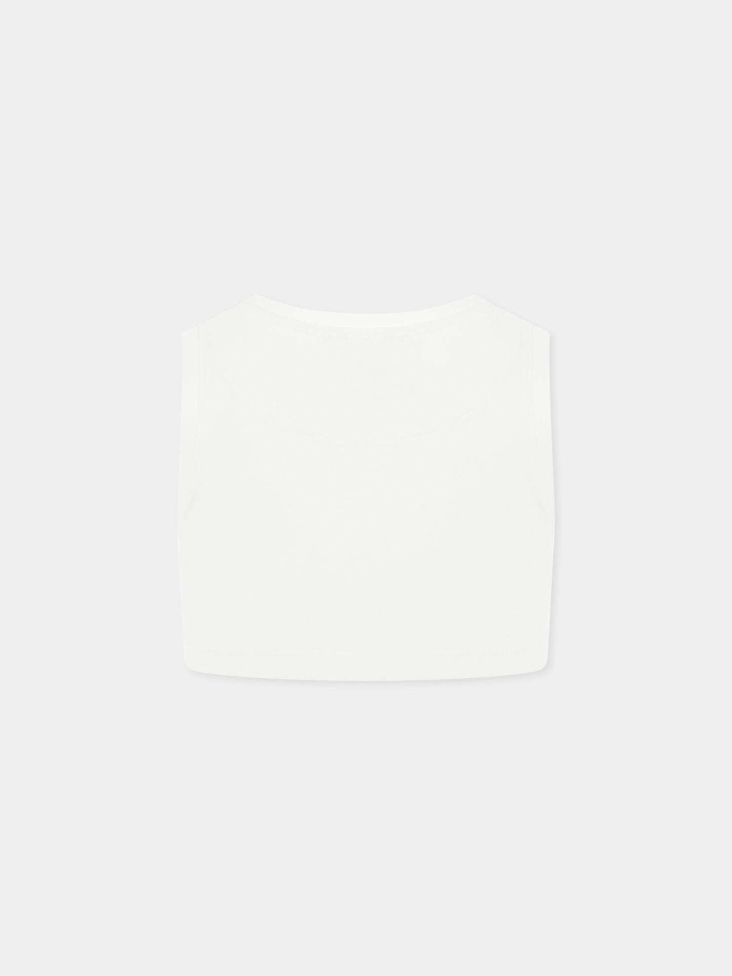 Top crop bianco per bambina con logo e cuore,Richmond,RGP25088TO WHITE