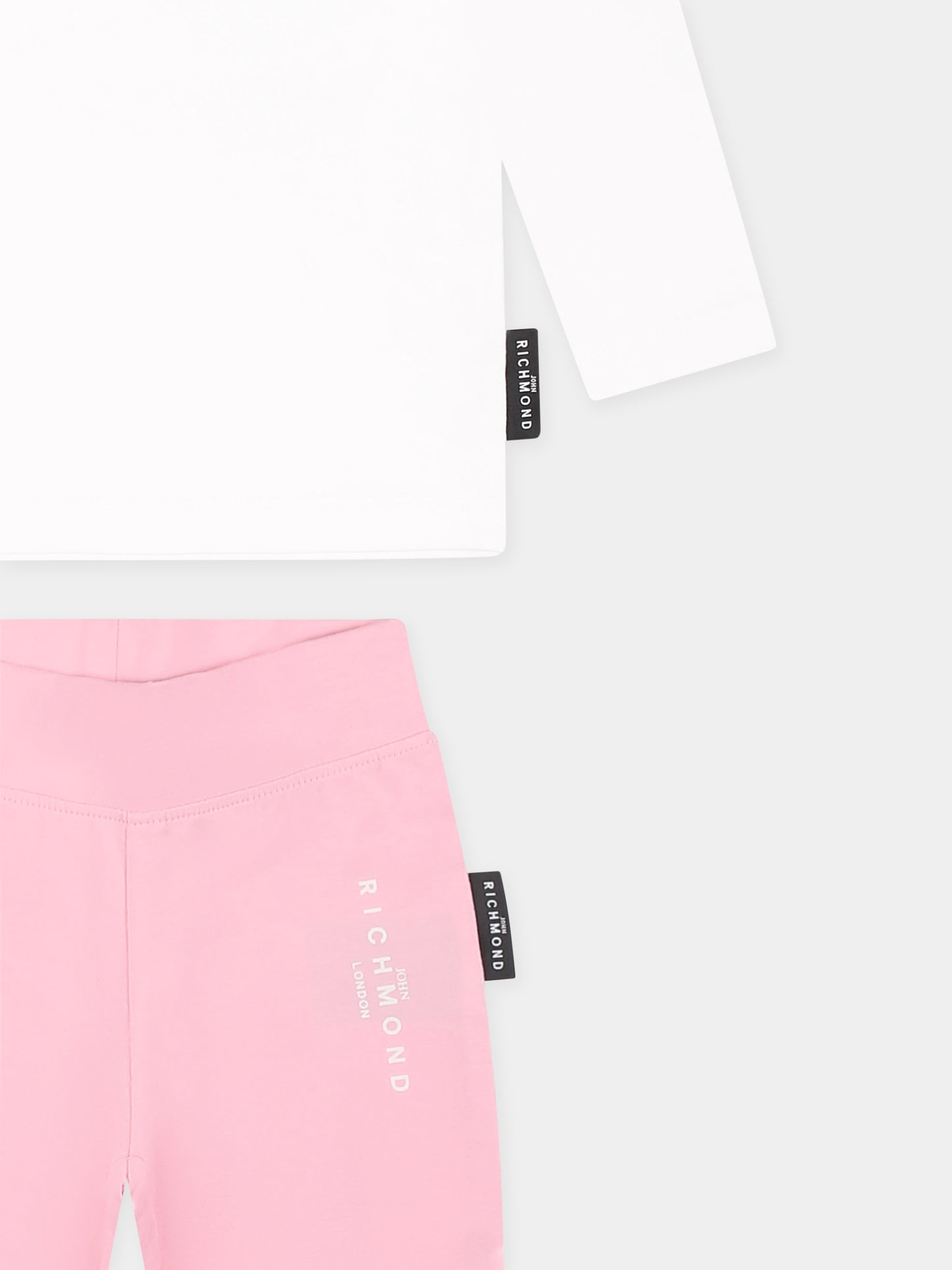 Completo bianco per neonata con logo
