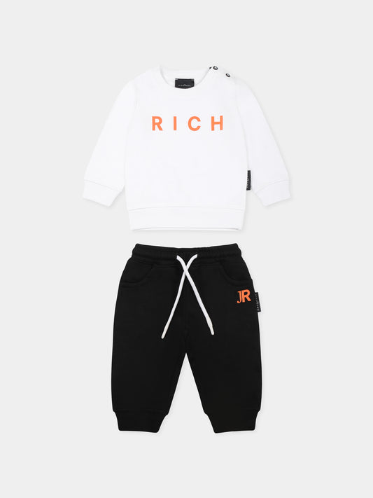 Completo bianco per neonato con logo,Richmond,RIP25013CF BLACK