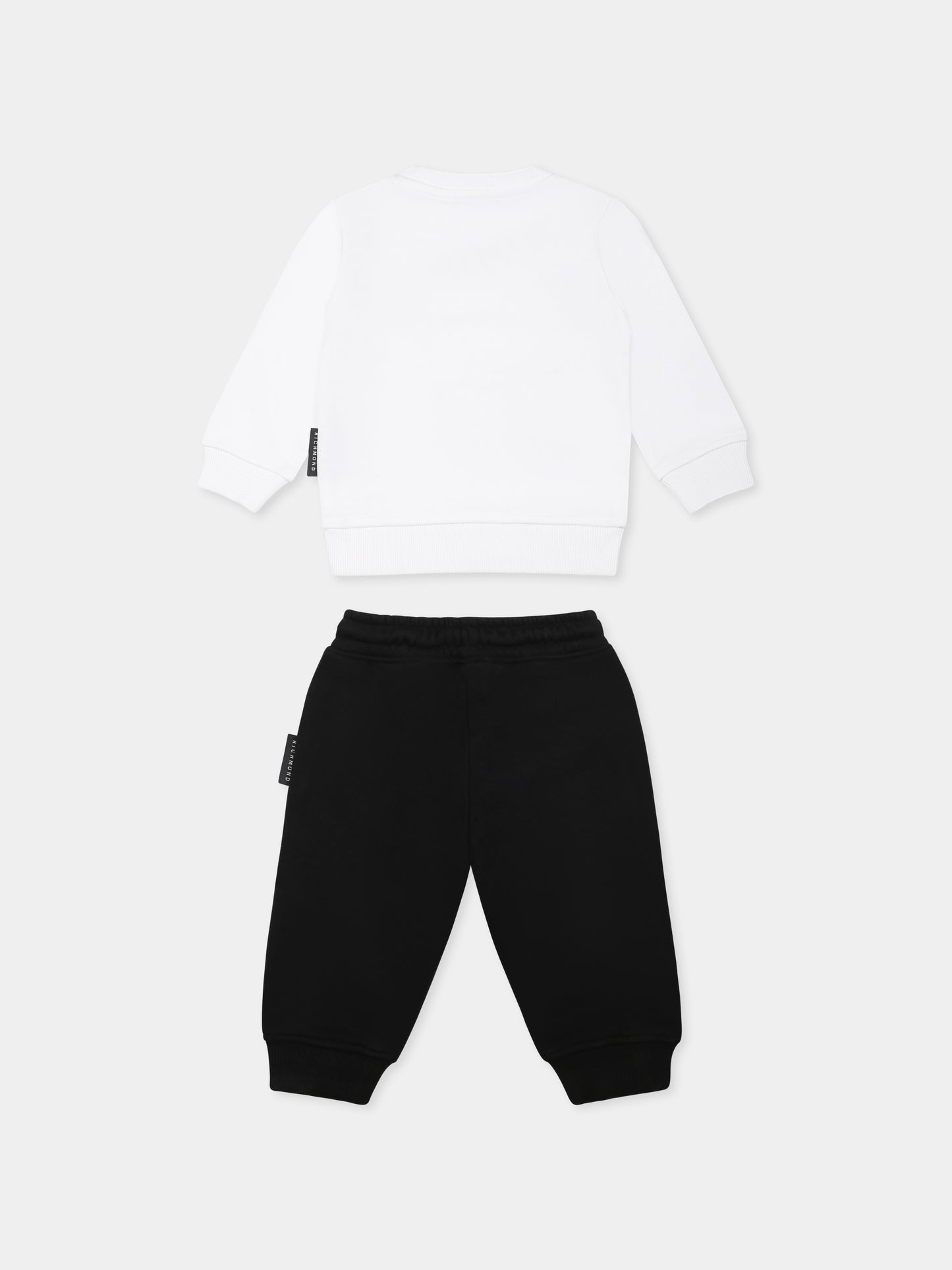 Completo bianco per neonato con logo,Richmond,RIP25013CF BLACK