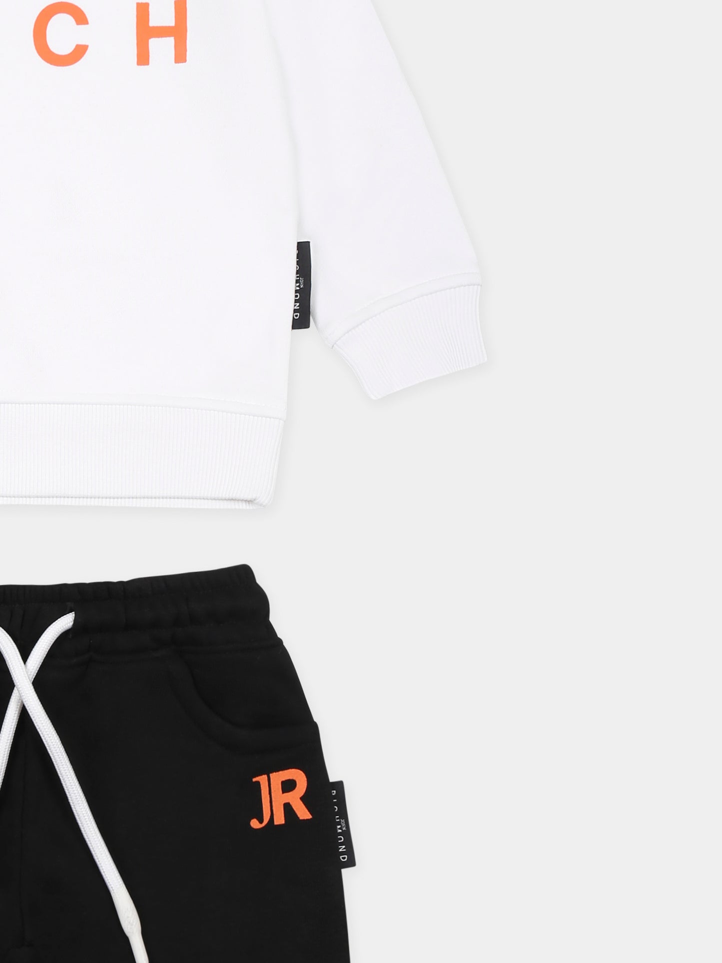 Completo bianco per neonato con logo,Richmond,RIP25013CF BLACK