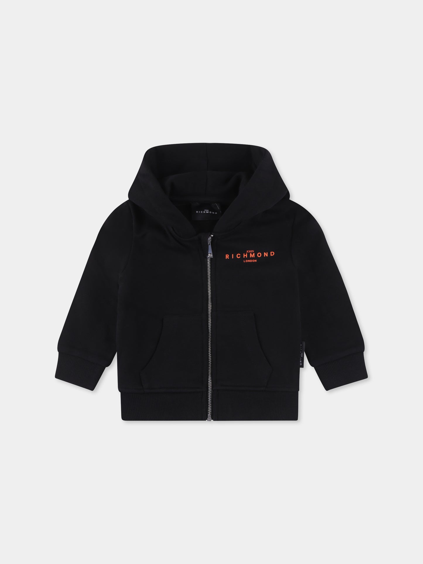 Felpa nera per neonato con logo,Richmond,RIP25015FE BLACK