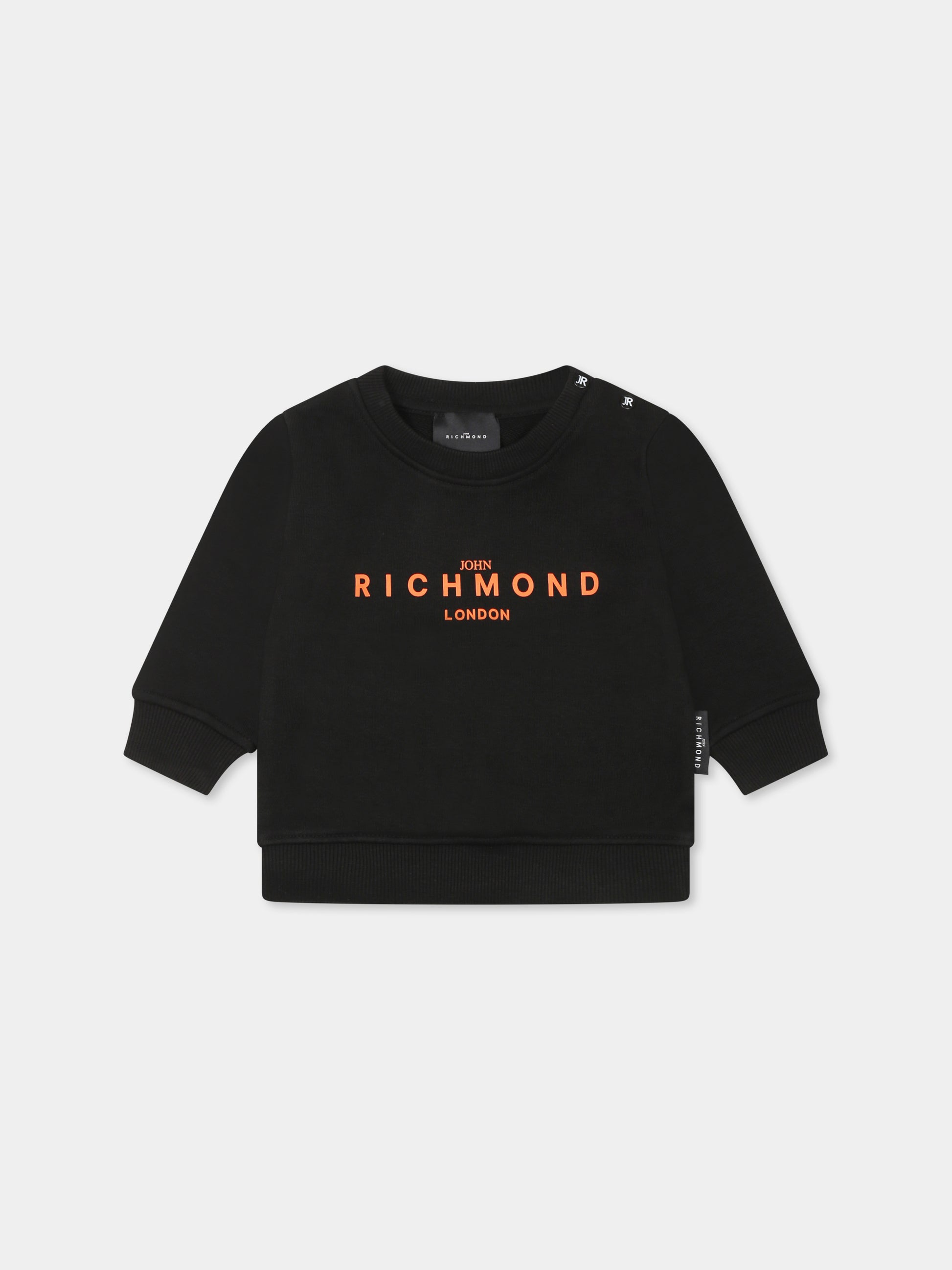 Felpa nera per neonato con logo,Richmond,RIP25016FE BLACK