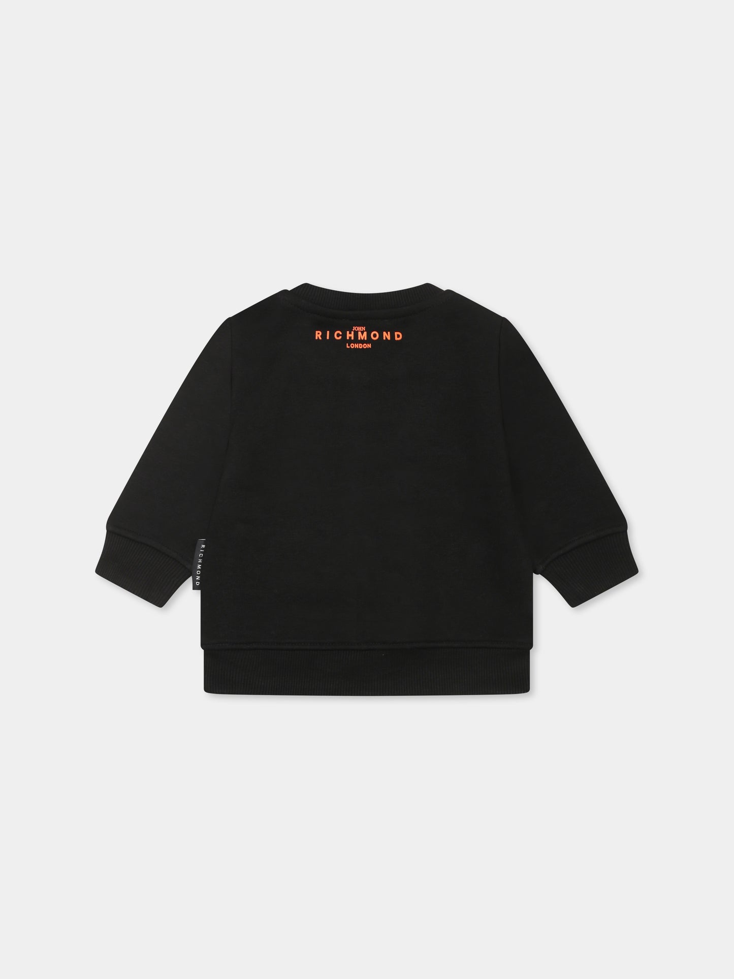 Felpa nera per neonato con logo,Richmond,RIP25016FE BLACK