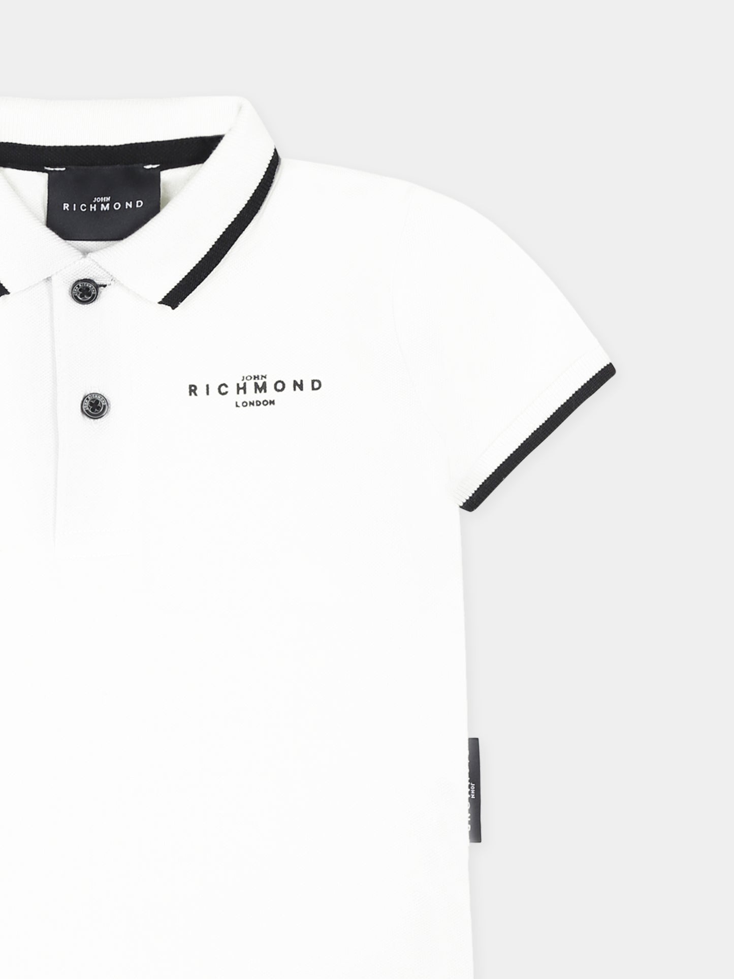 Polo bianca per neonato con logo,Richmond,RIP25017PO WHITE