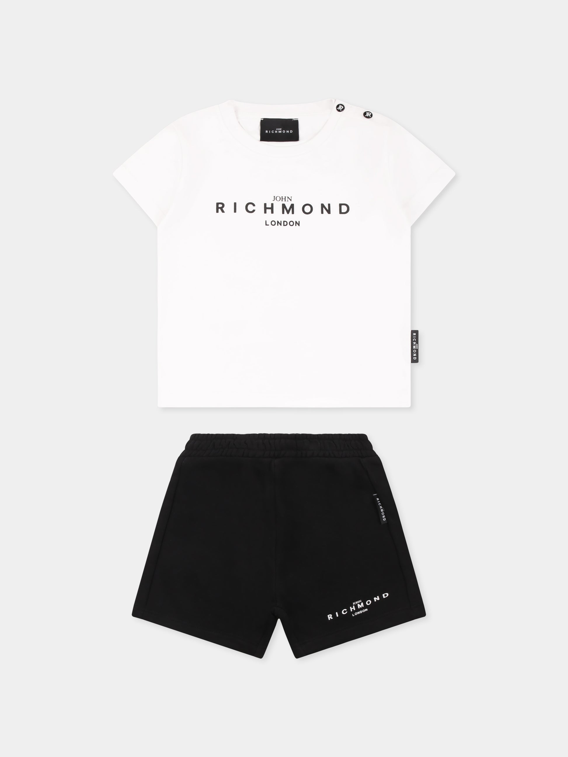 Completo nero per neonato con logo,Richmond,RIP25018CF BLACK