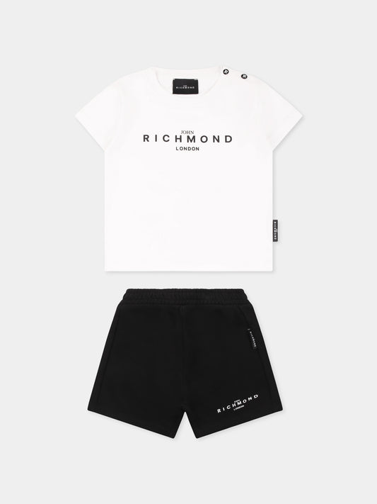 Completo nero per neonato con logo,Richmond,RIP25018CF BLACK