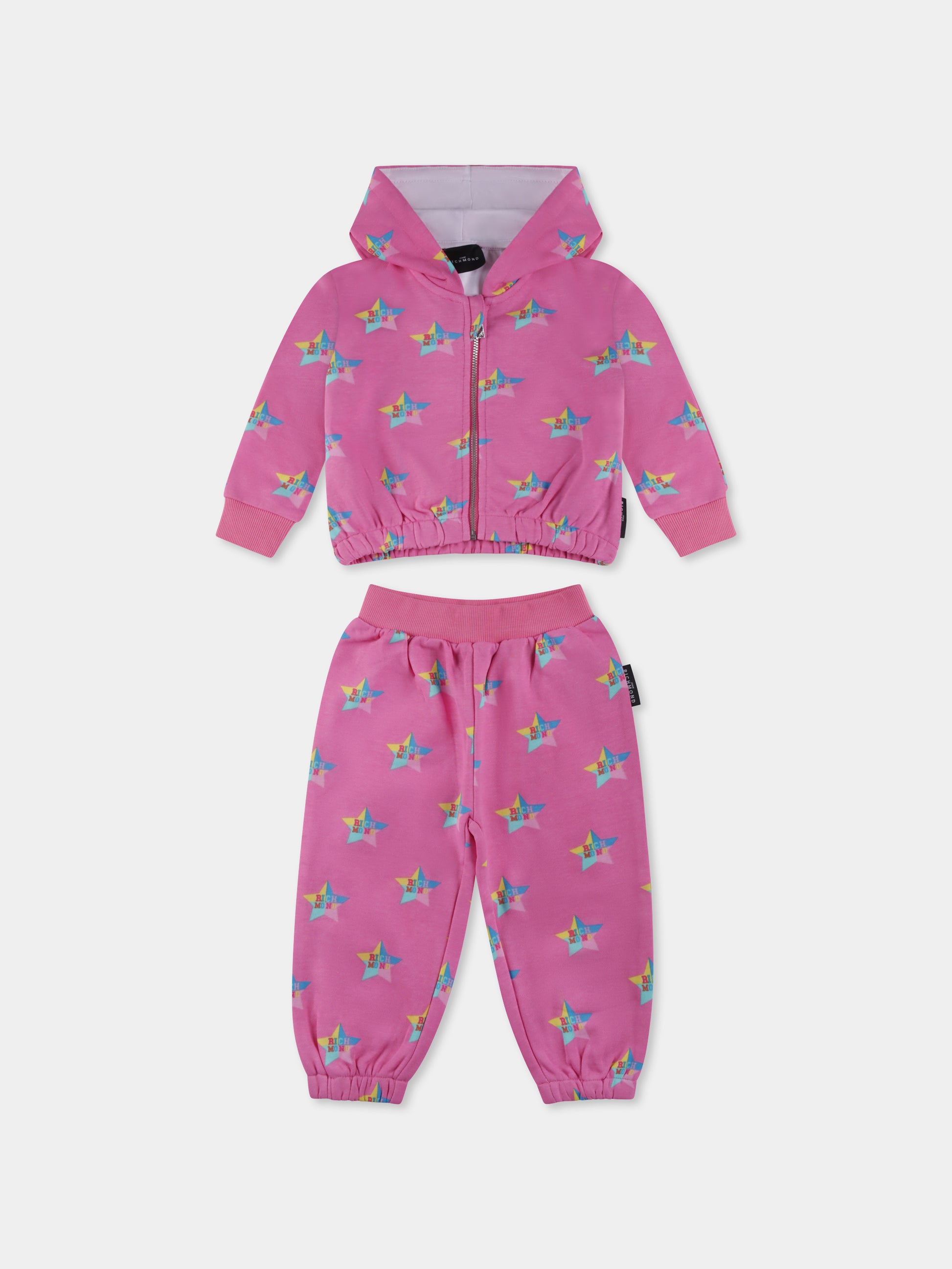 Completo rosa per neonata con stelle all over,Richmond,RIP25028CF RICHMOND STAR BARBIE