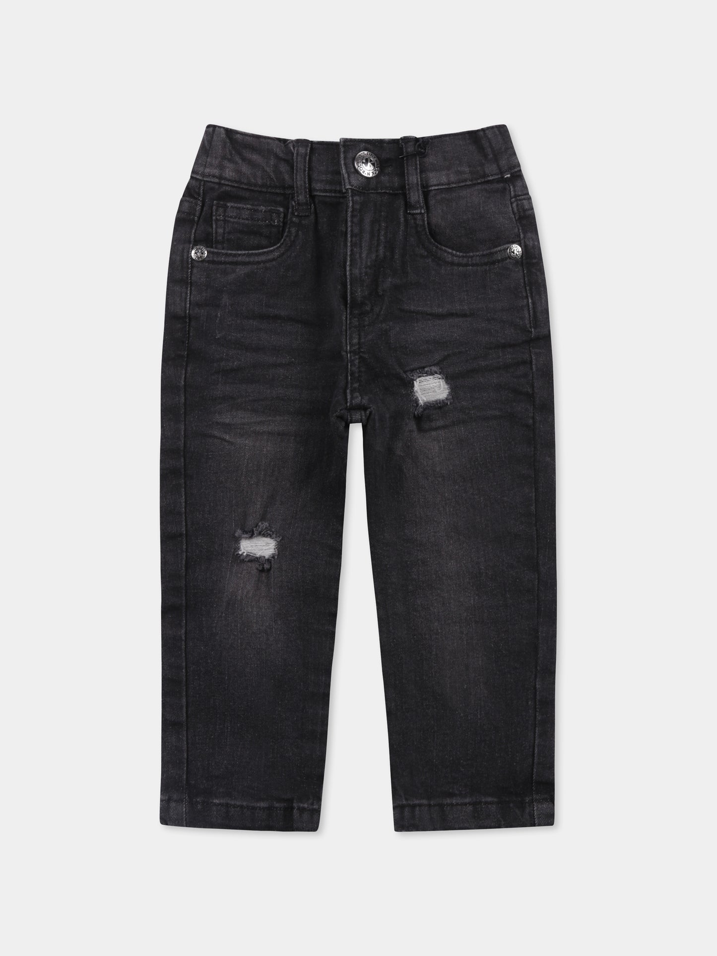 Jeans neri per neonato con logo,Richmond,RIP25065JE DENIM BLACK