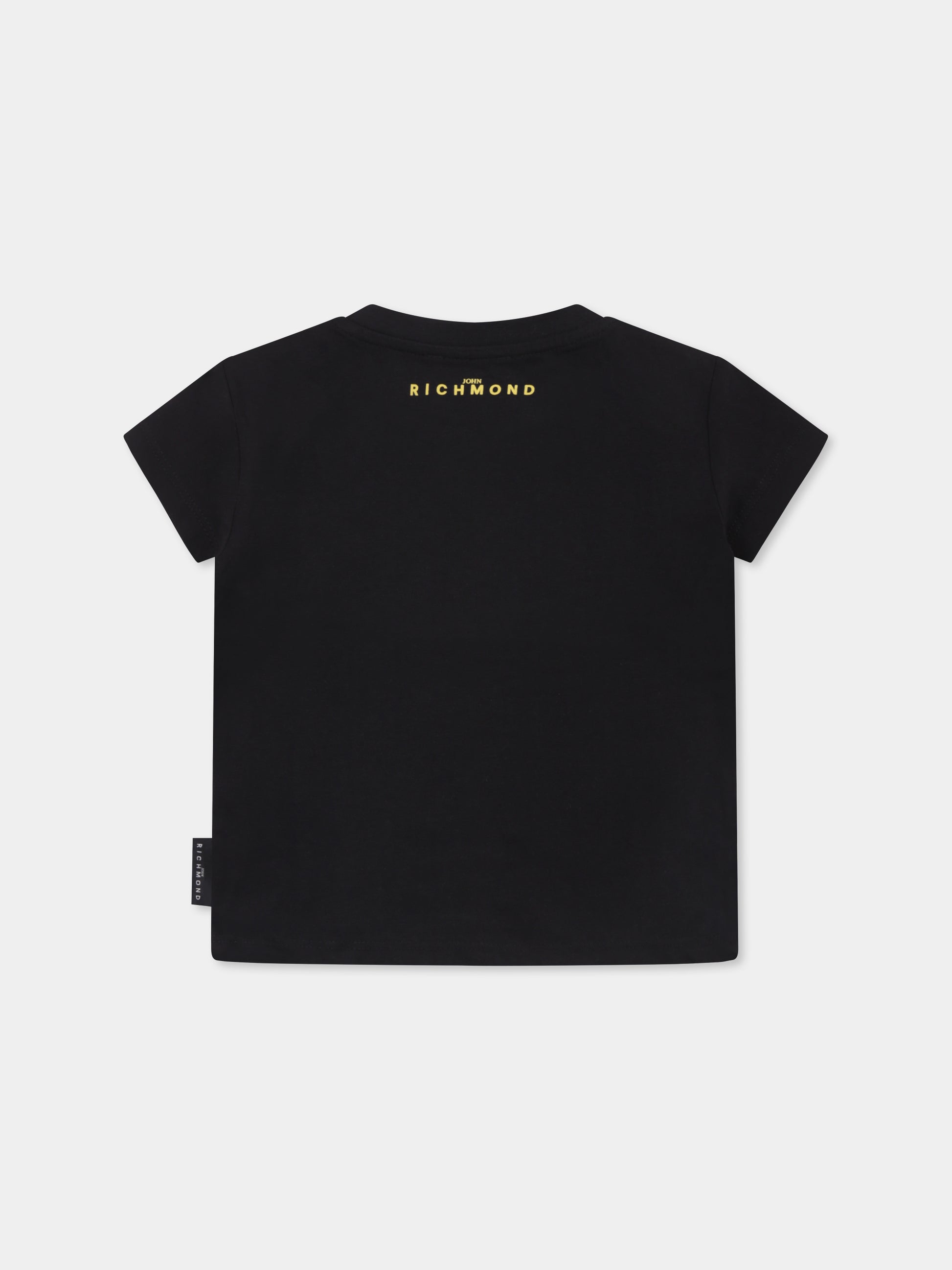 T-shirt nera per neonato con logo,Richmond,RIP25077TS BLACK