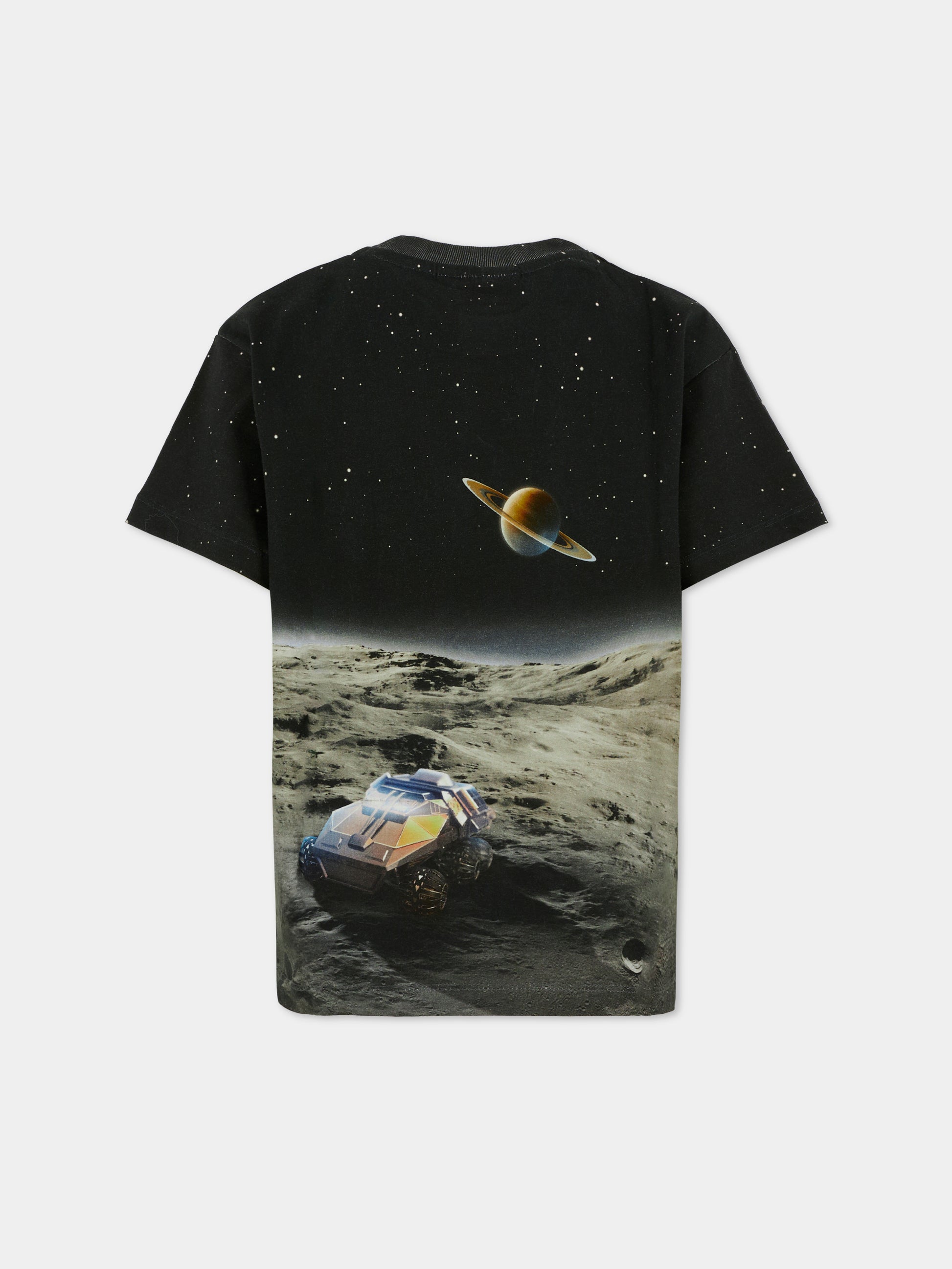 T-shirt Riley nera per bambino con astronauta,Molo,1W25A202 9681