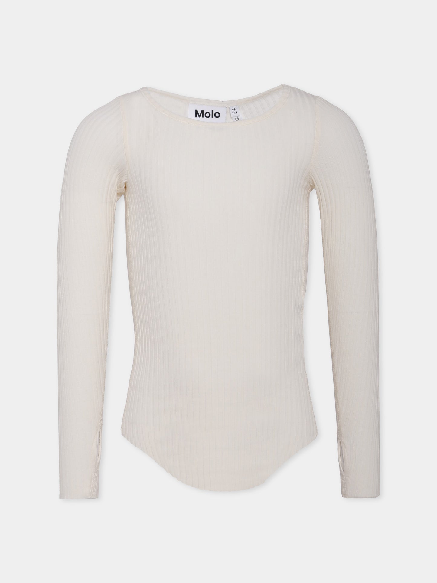 T-shirt Rochelle avorio per bambina,Molo,2W25A401 5498