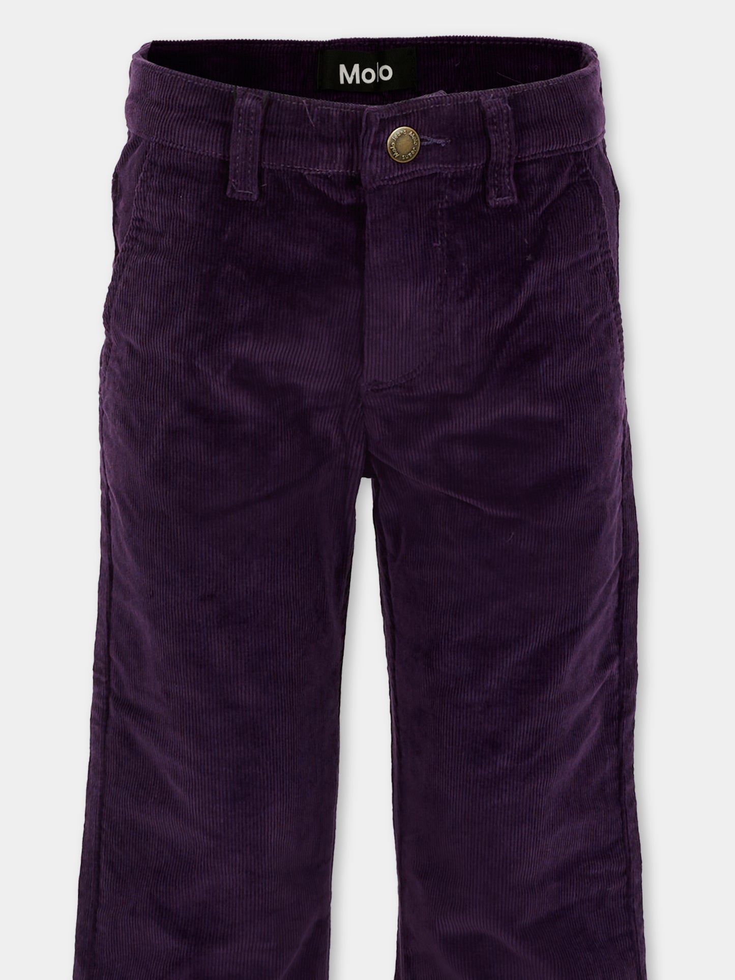 Pantaloni Aida viola per bambina con logo,Molo,2W25I102 5513