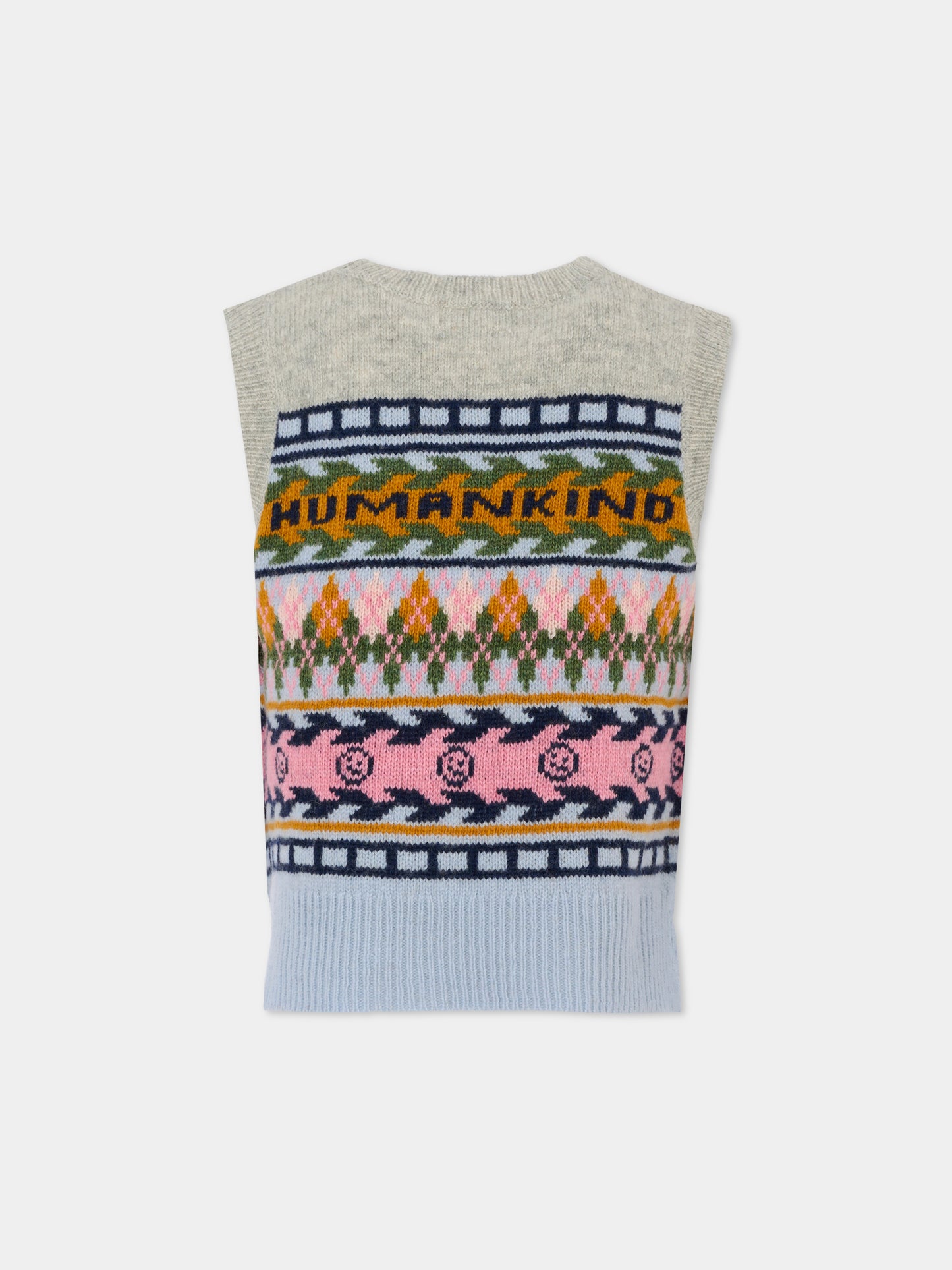 Maglia gilet Grace multicolor per bambina con motivo jacquard,Molo,2W25K101 4956