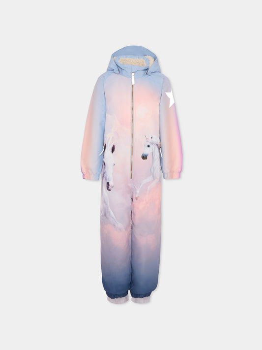 Tuta da neve Polar multicolor per bambina con unicorno,Molo,5W25N202 4949