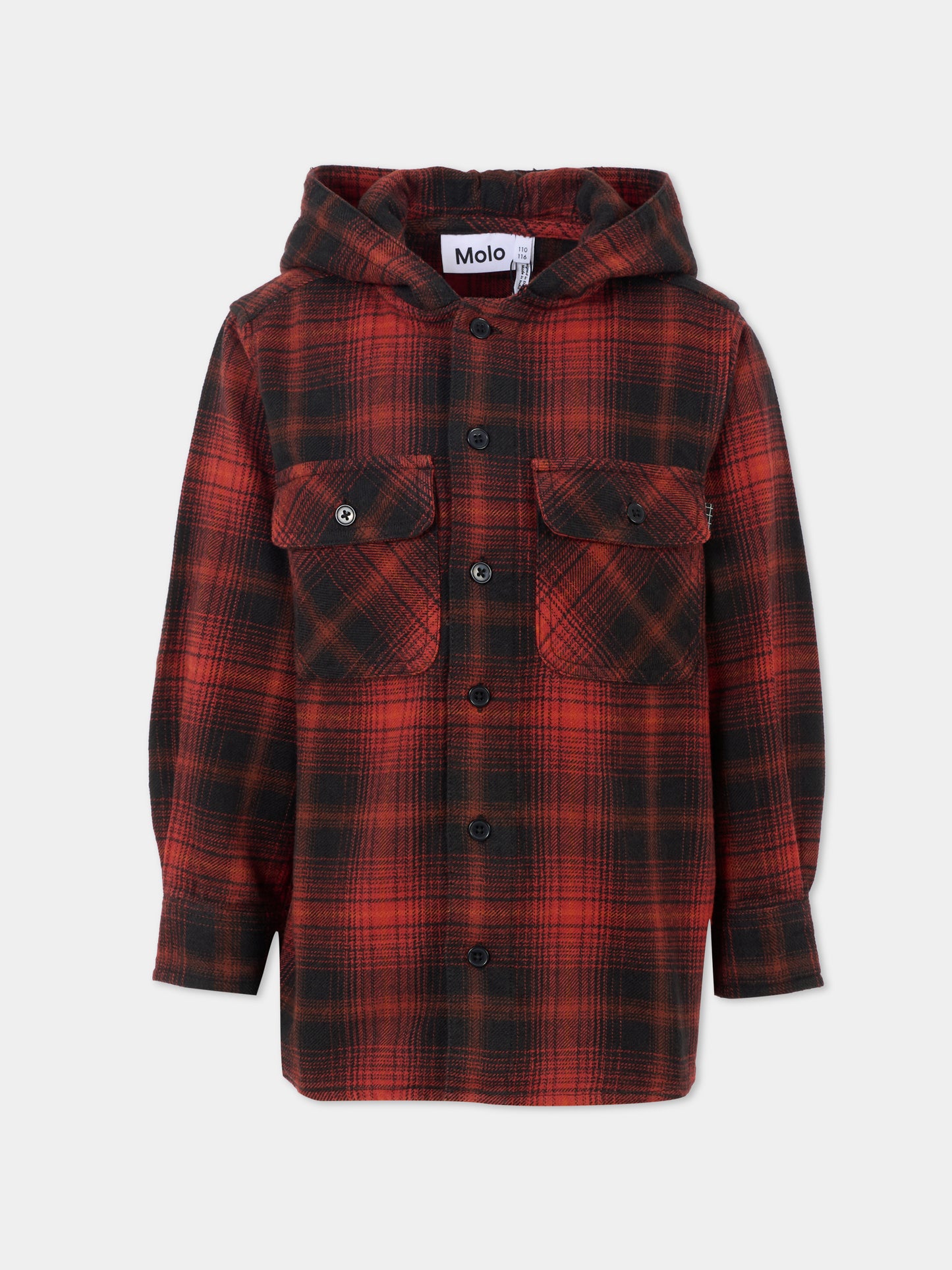 Camicia Rizz rossa per bambino,Molo,1W25C201 5542