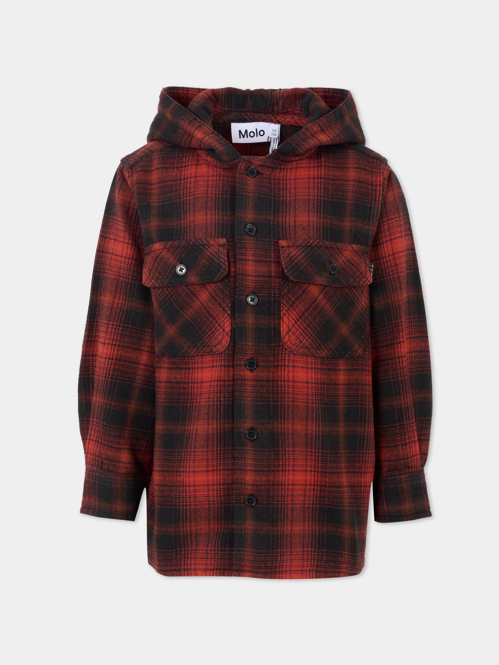 Camicia Rizz rossa per bambino,Molo,1W25C201 5542