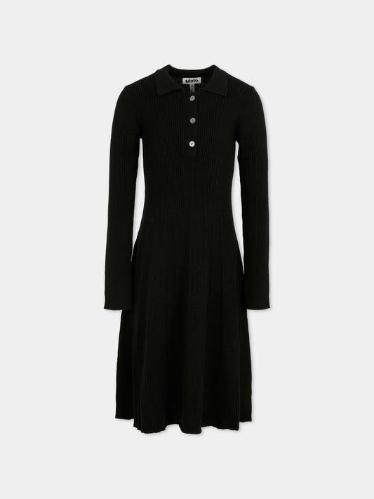 Vestito Cecilia nero per bambina,Molo,2W25E225 0099