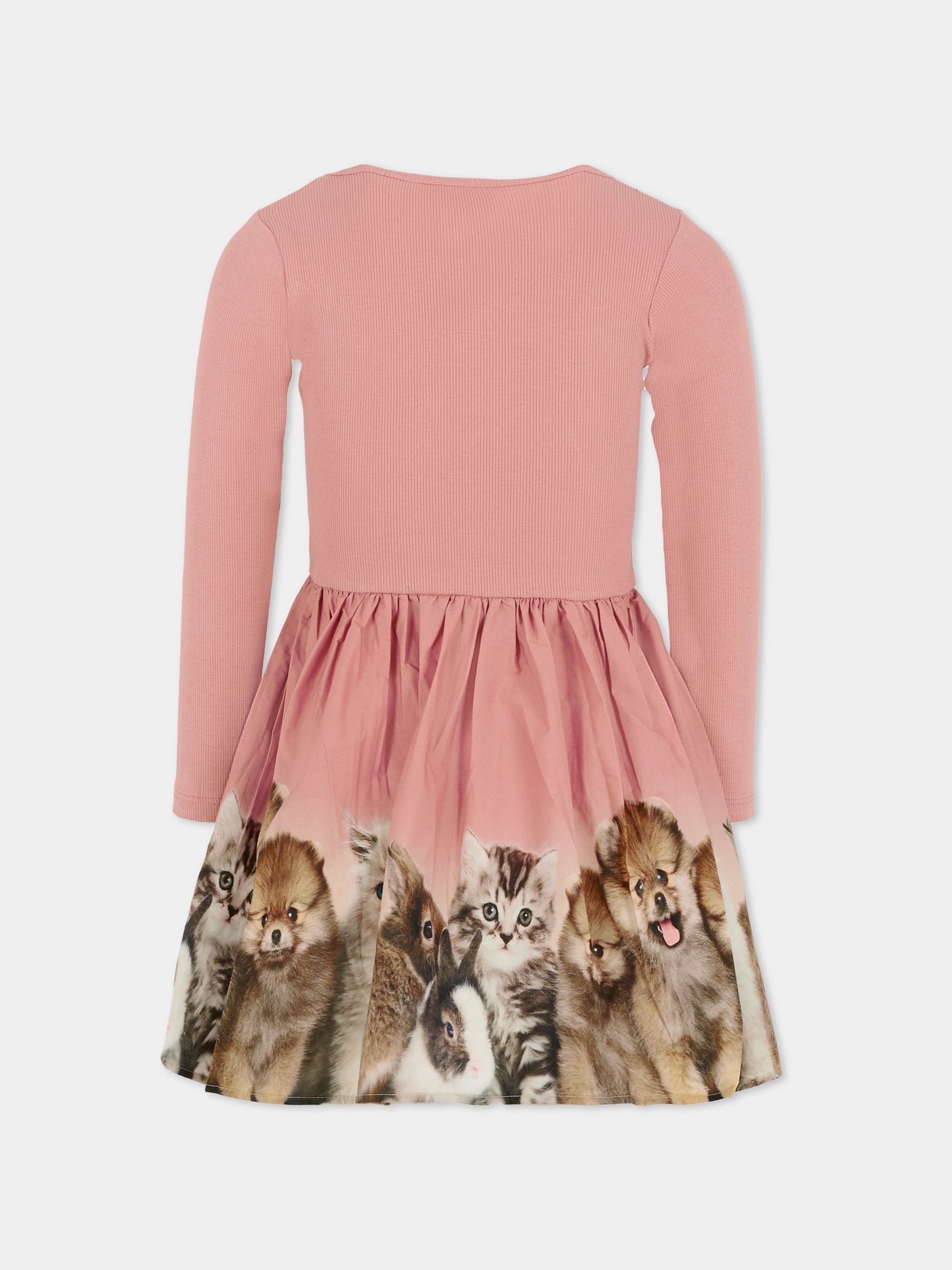 Vestito Candi rosa per bambina con animali,Molo,4W25E203 9606