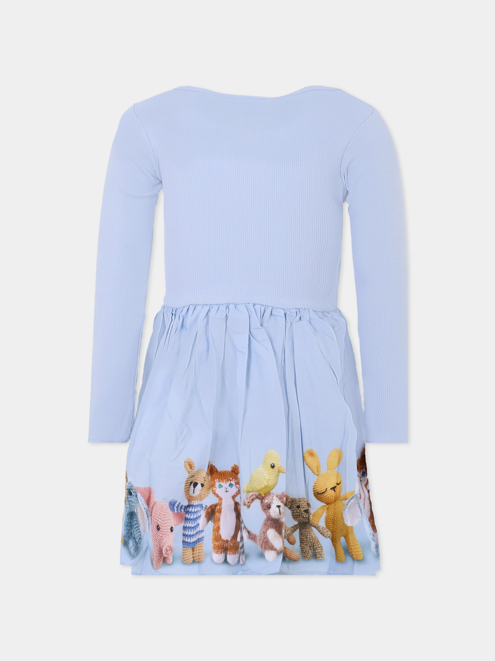 Vestito Candie azzurro per bambina,Molo,4W25E203 9632