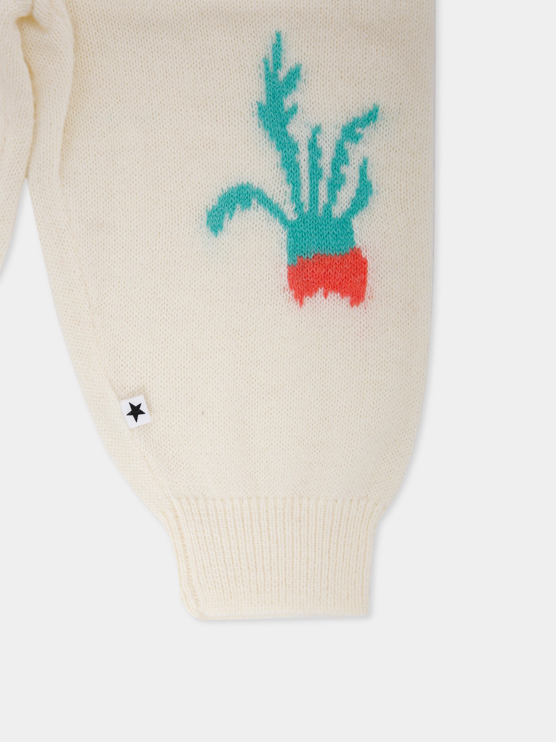 Pantaloni Sol avorio per neonata con carota,Molo,4W25I209 9653