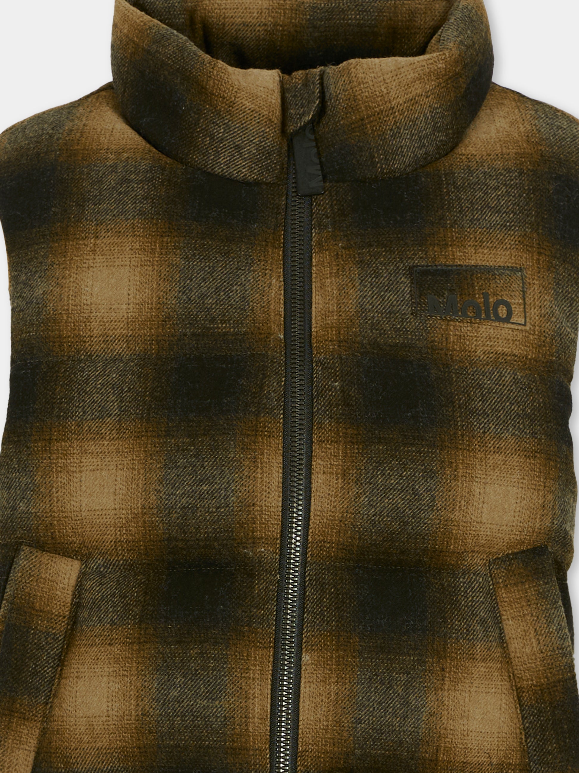 Gilet Heike verde per bambino con logo,Molo,5W25M201 5580