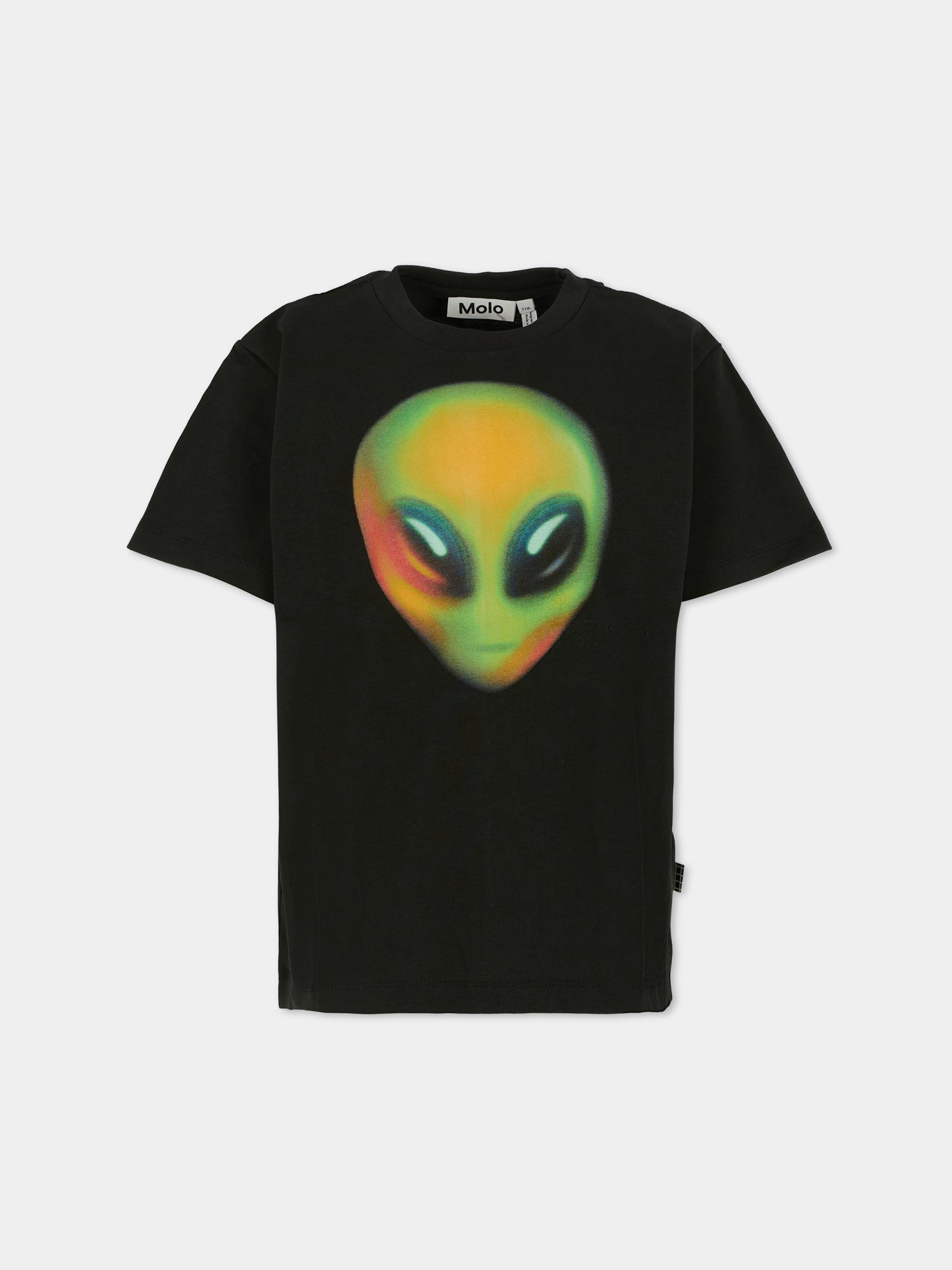 T-shirt Rodney nera per bambino con alieno,Molo,6W25A204 9628