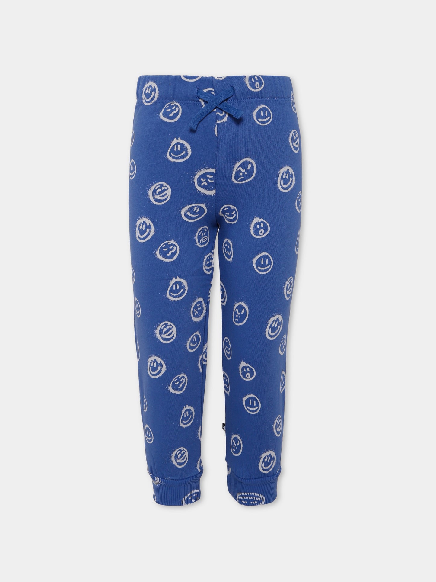 Pantaloni Simeon blu per bambino con smile all over,Molo,6W25I203 9405