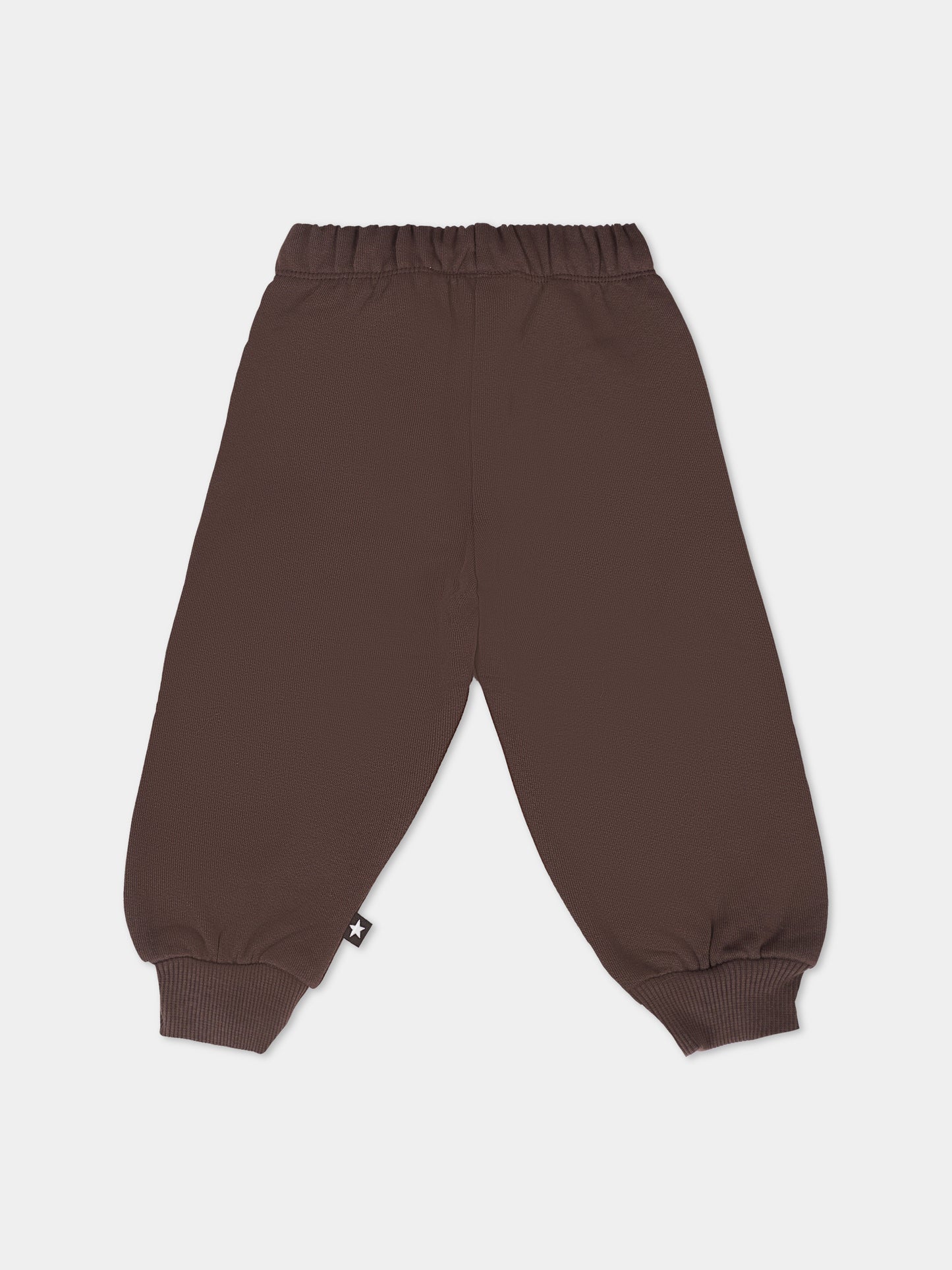 Pantaloni Simeon marroni per neonati con orso,Molo,6W25I215 5522