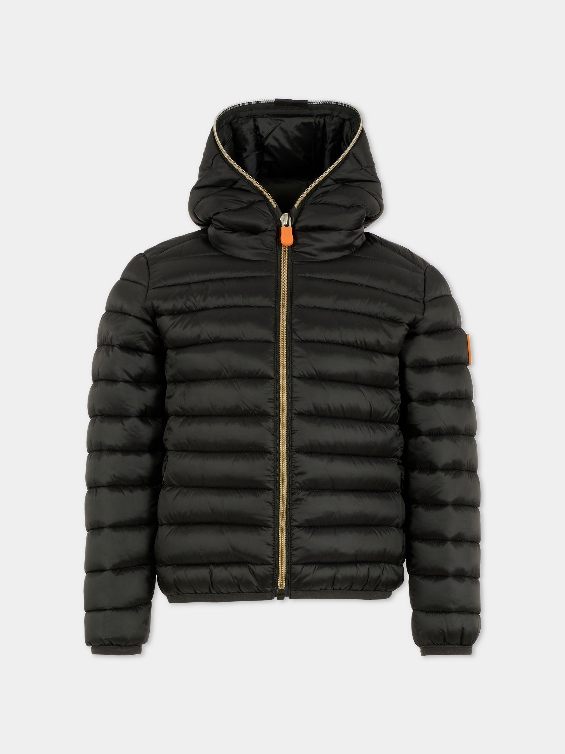 Piumino Iris nero per bambina con logo,Save The Duck Kids,J32310G IRIS21 10000