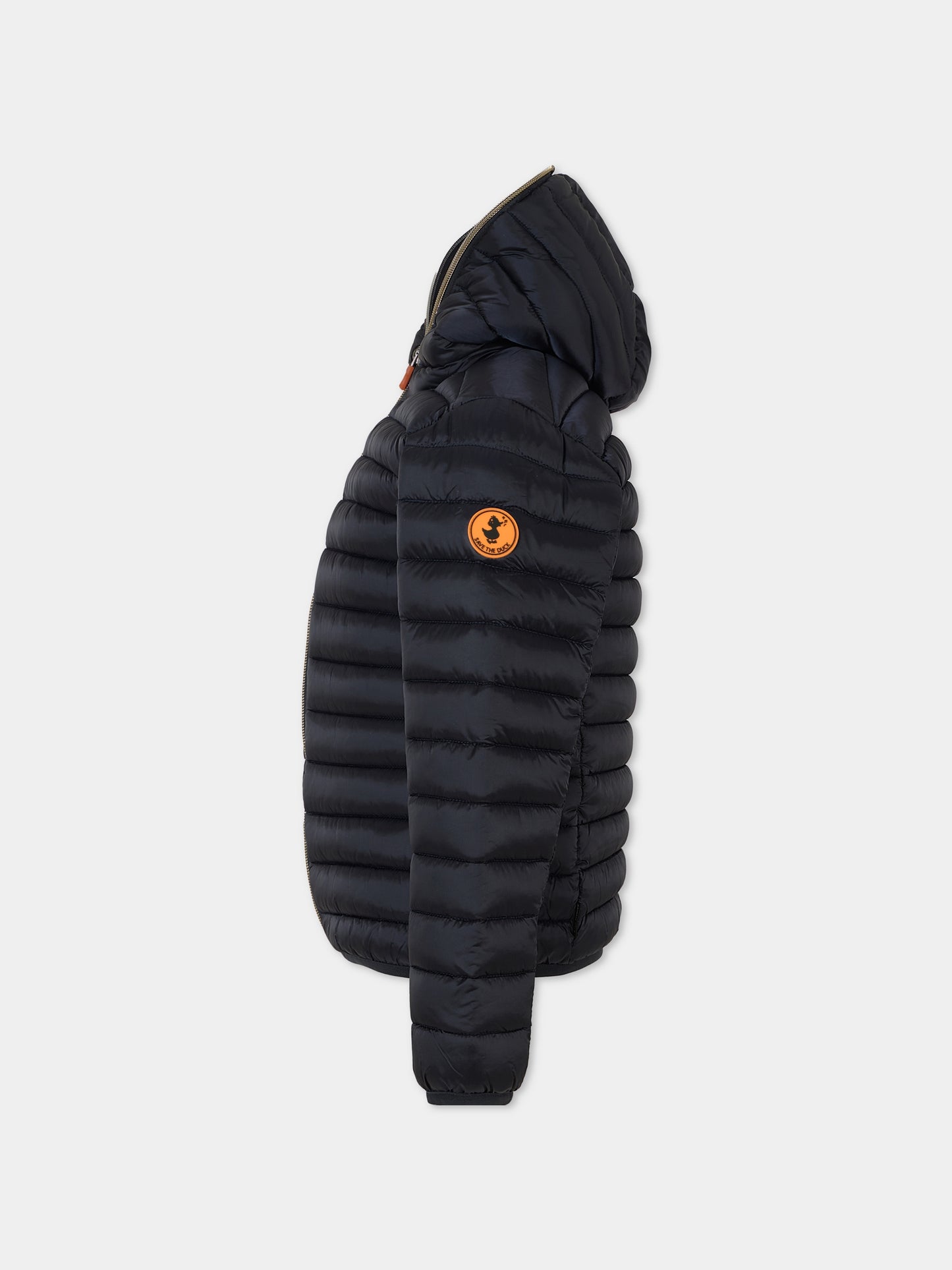 Piumino Iris blu per bambina con logo,Save The Duck Kids,J32310G IRIS21 90010