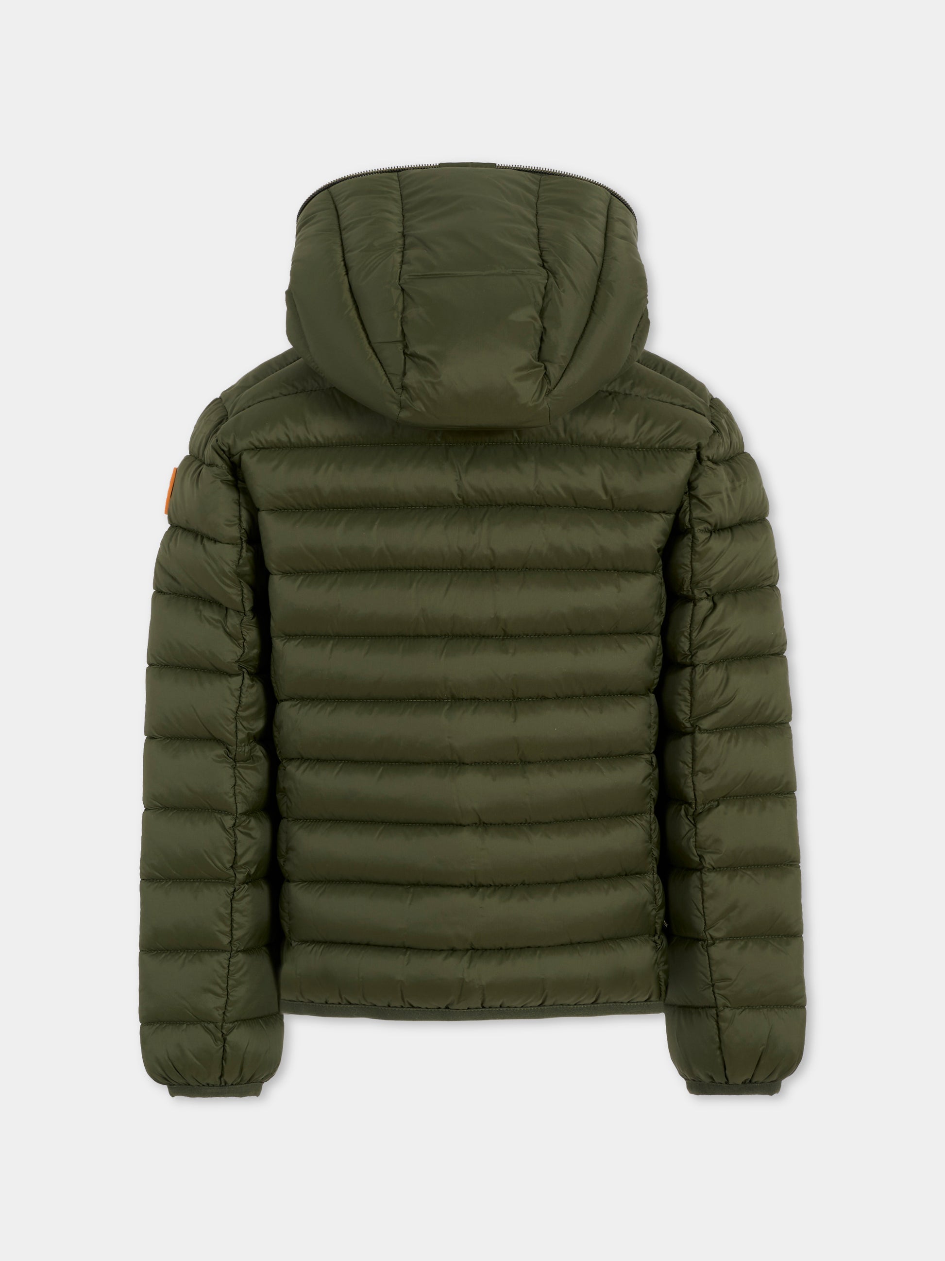 Piumino Dony verde per bambino con logo,Save The Duck Kids,J30650B GIGA21 50071