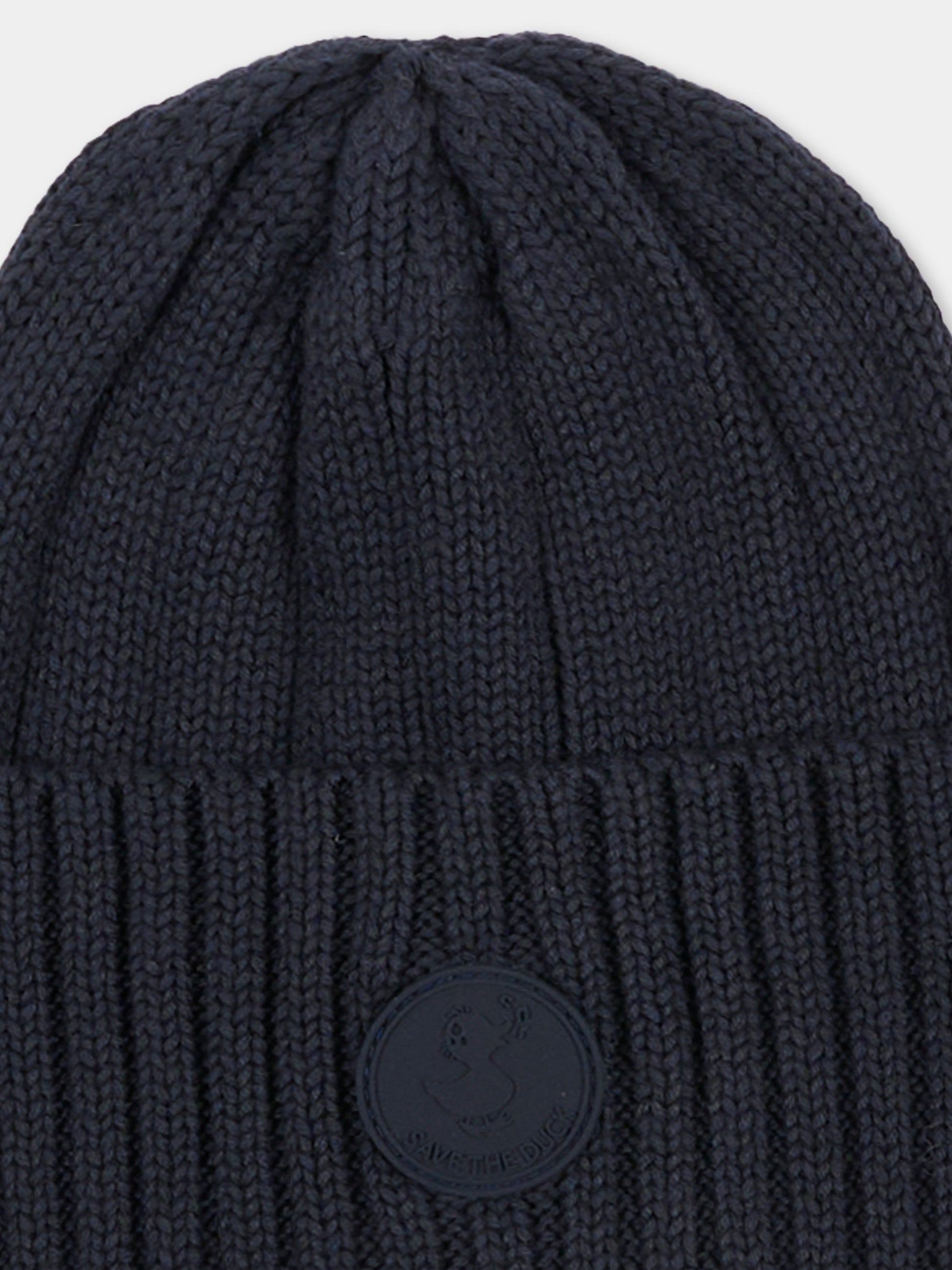 Berretto Doyle blu per bambino con logo,Save The Duck Kids,JY1422U COTT21 90010