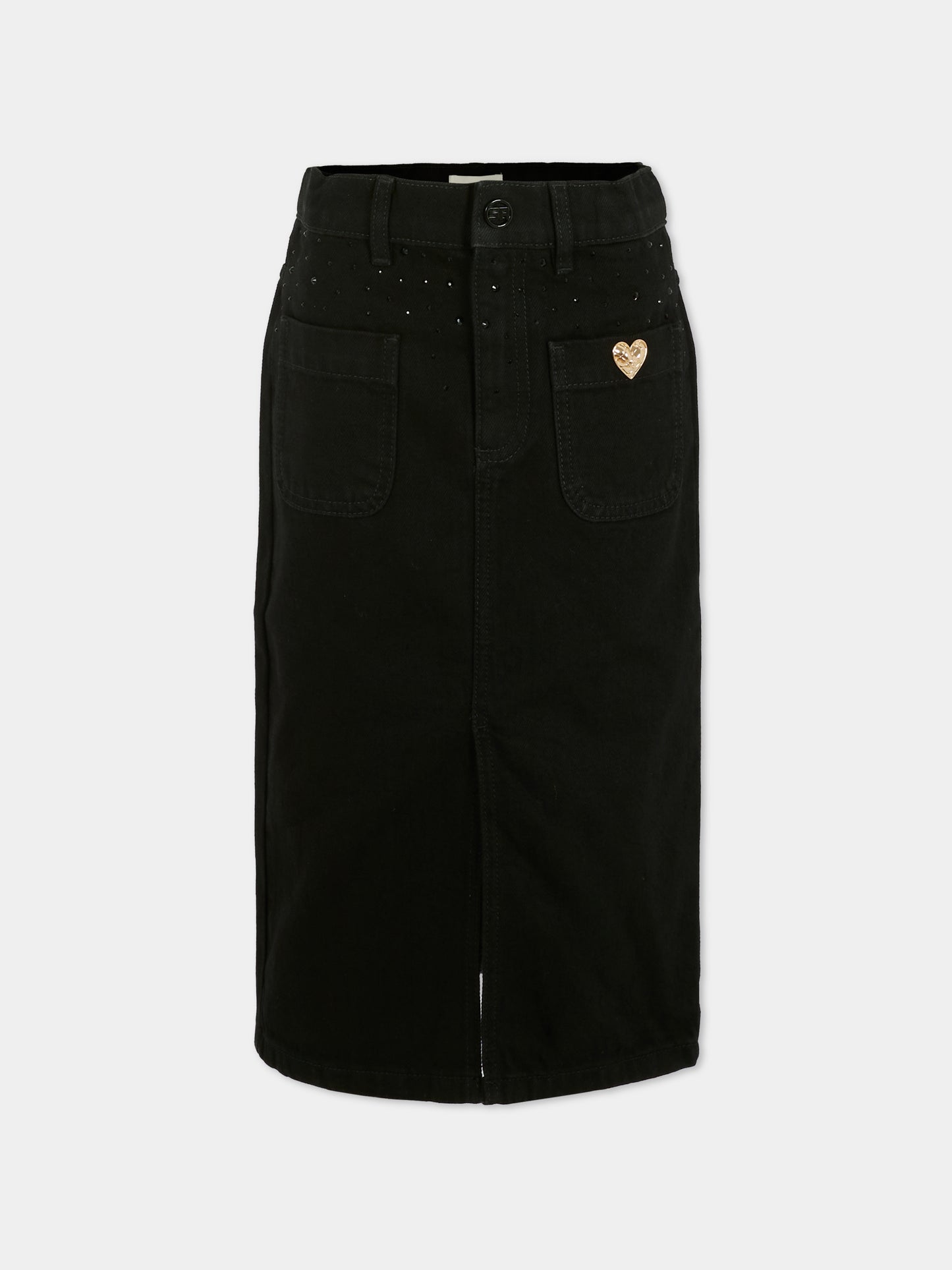 Gonna nera per bambina con strass,Sonia Rykiel Paris,A00366 09B