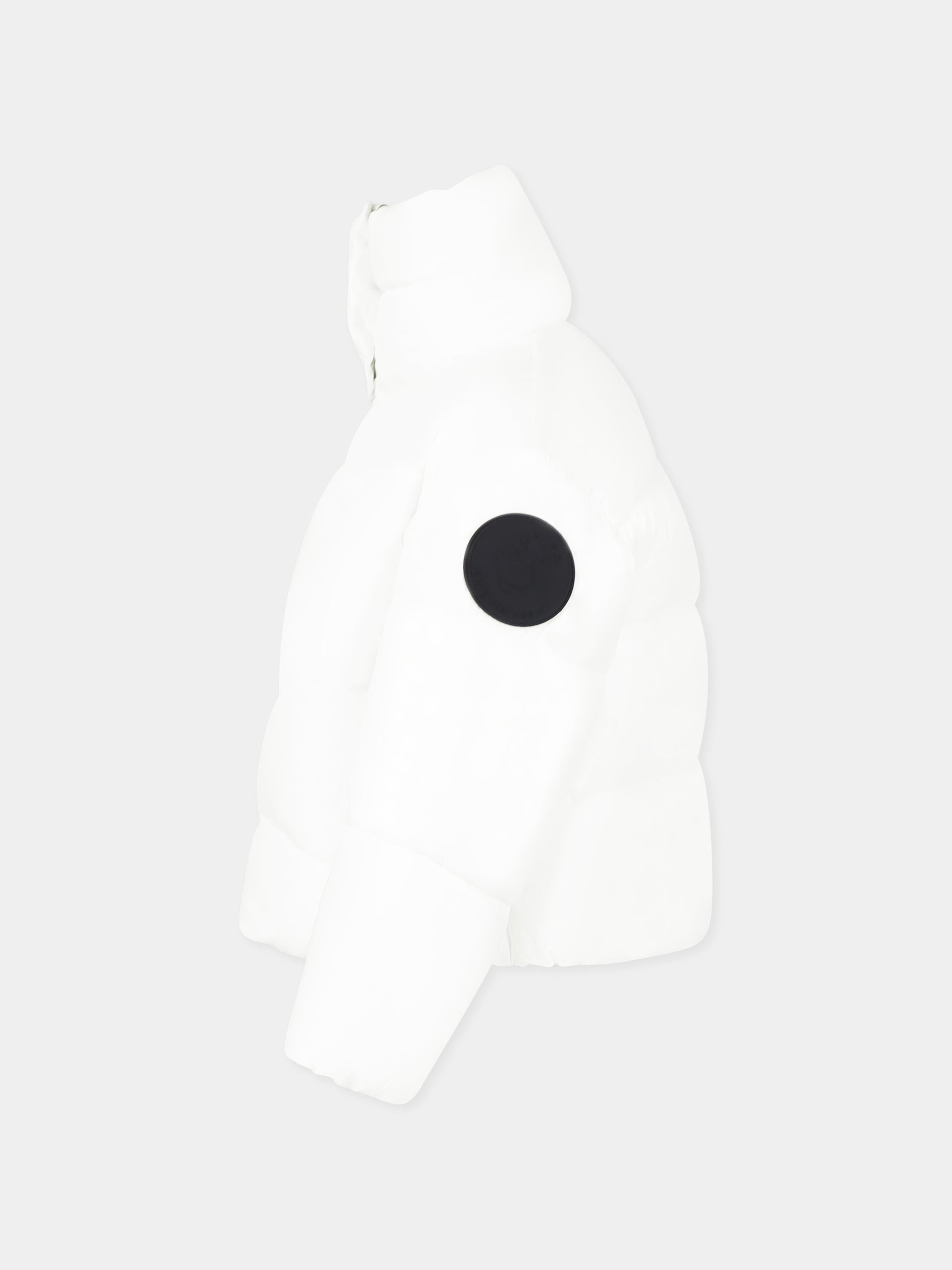 Piumino crop Isolda bianco per bambina con logo,Save The Duck Kids,J31839G LUCK19 00002