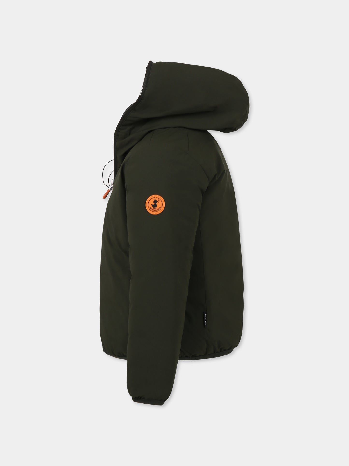 Piumino Oliver verde reversibile per bambino,Save The Duck Kids,J33600B MATT19 50071