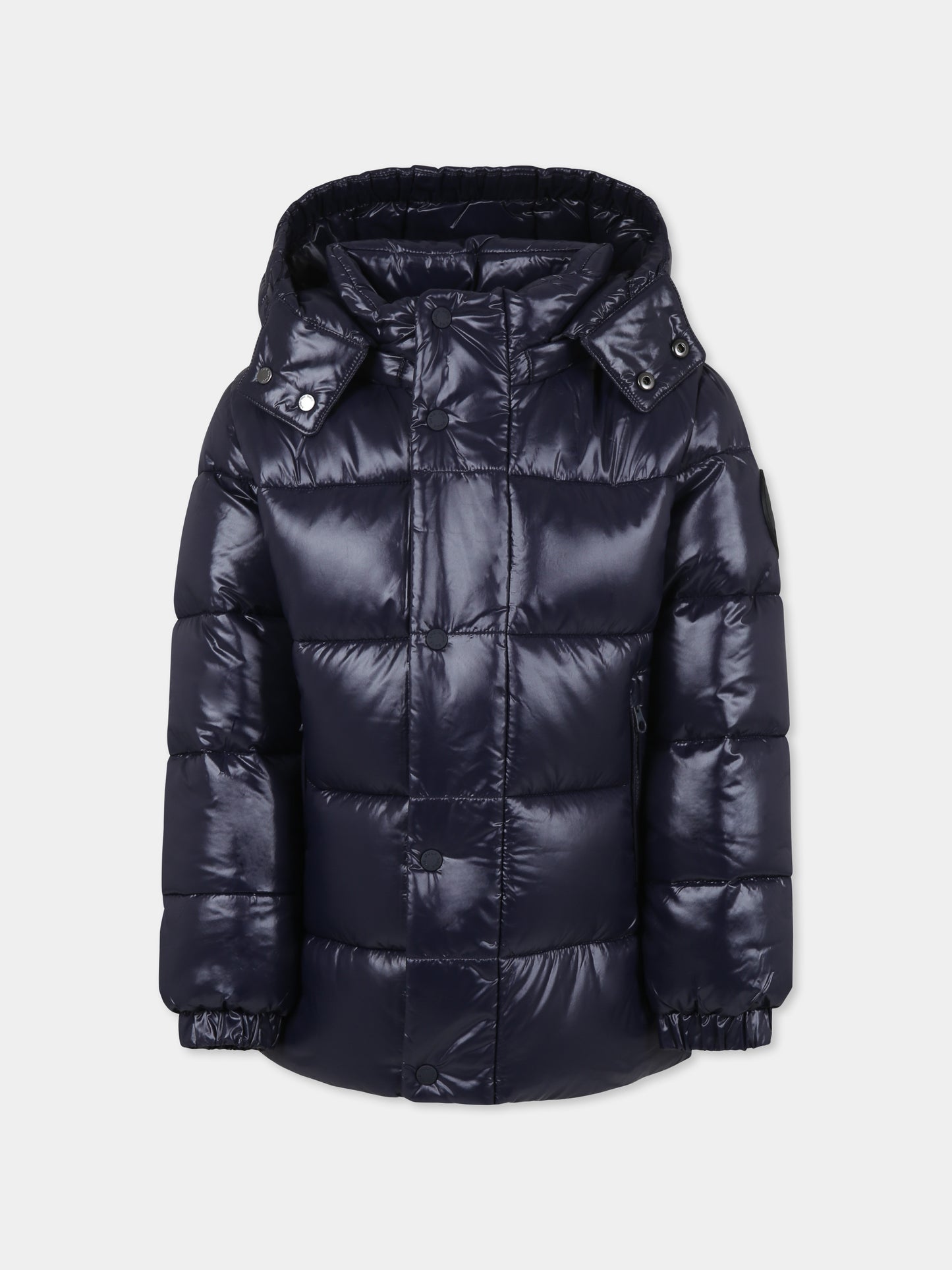 Piumino Murphy blu per bambina con logo,Save The Duck Kids,J41883B LUCK19 90010