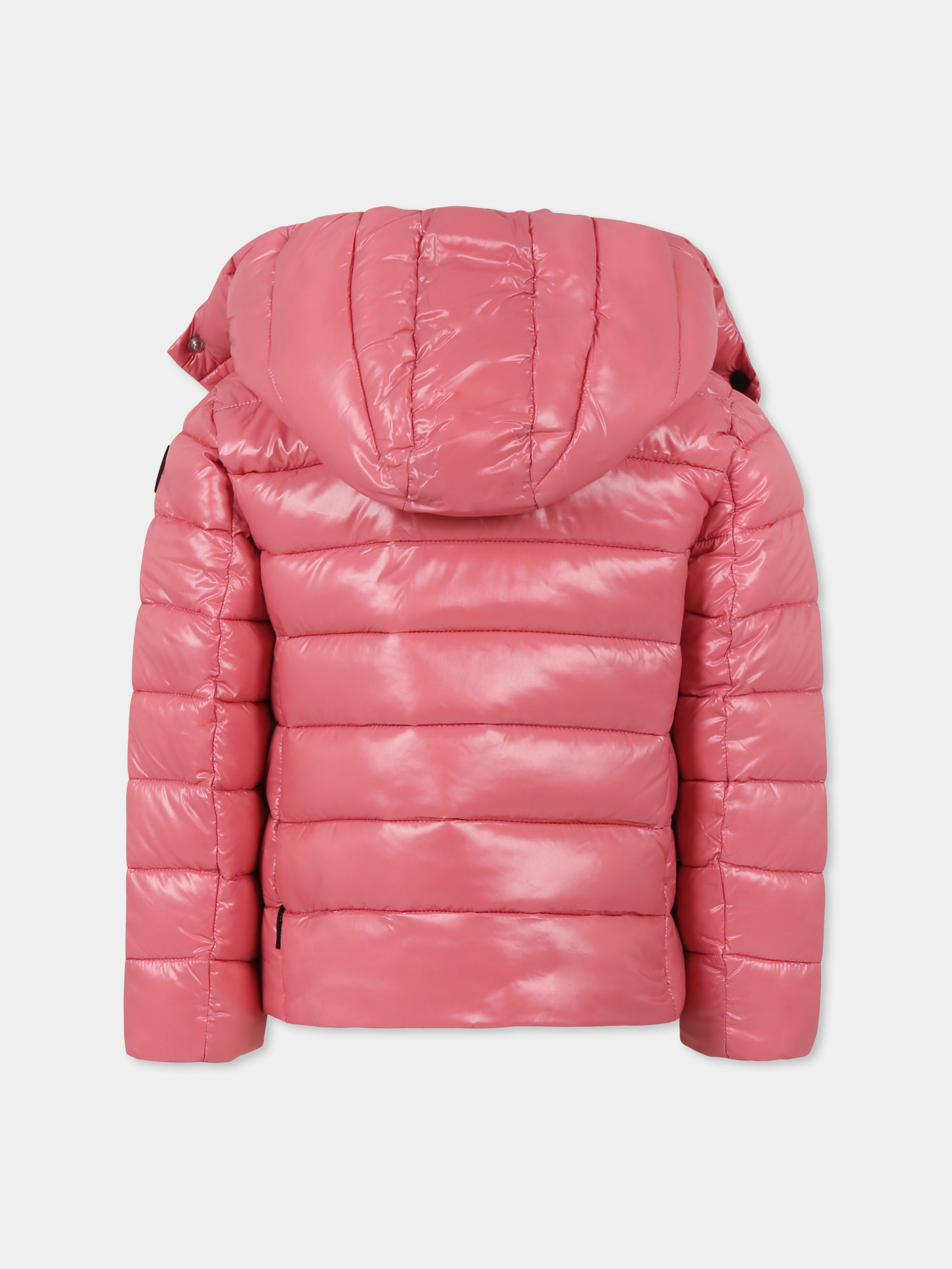 Piumino Evadine rosa per bambina con logo,Save The Duck Kids,J31470G LOVE19 80036