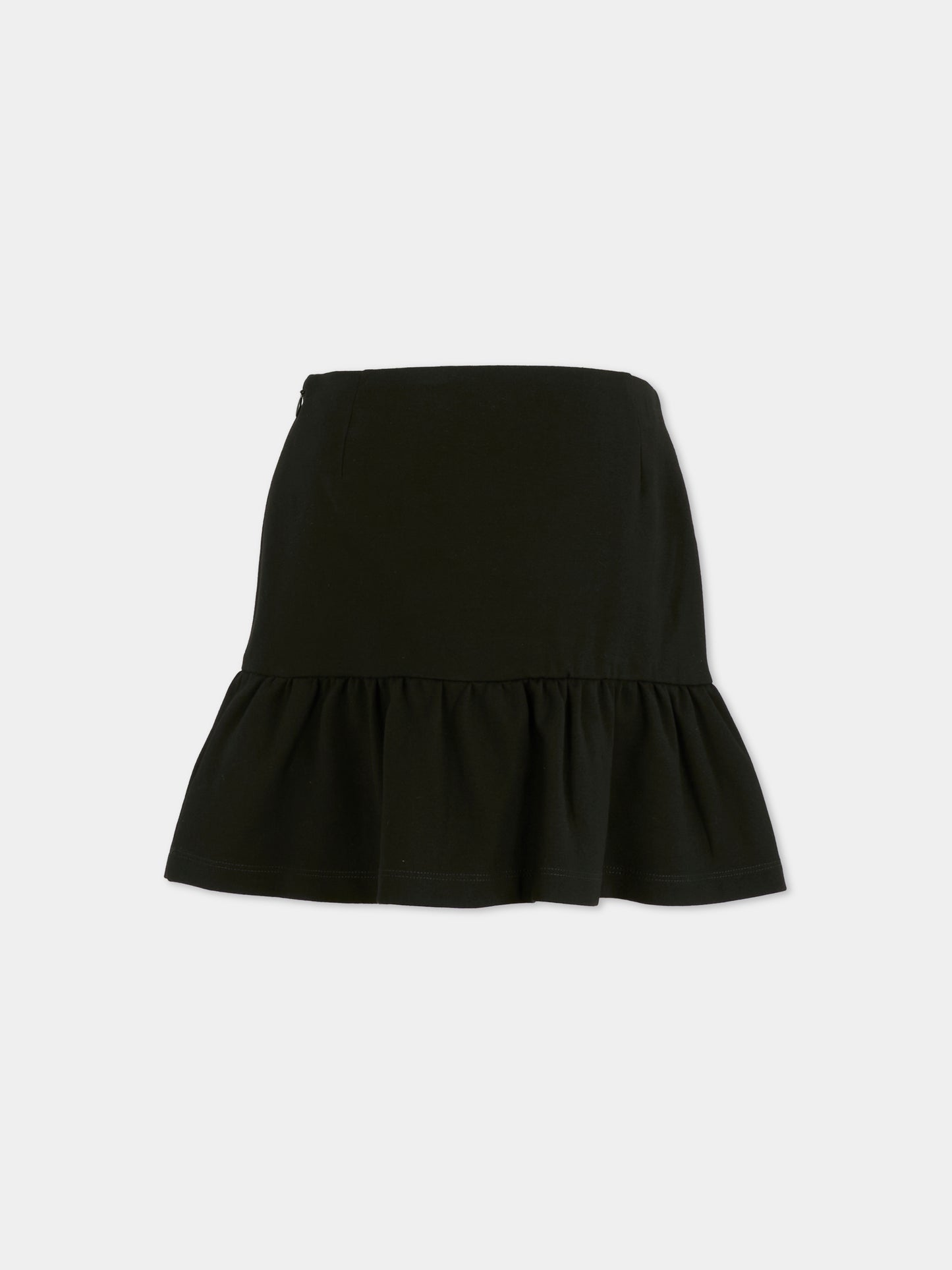 Gonna nera per bambina con Teddy Bear e cuore,Moschino Kids,HDJ03W LJA00 60100