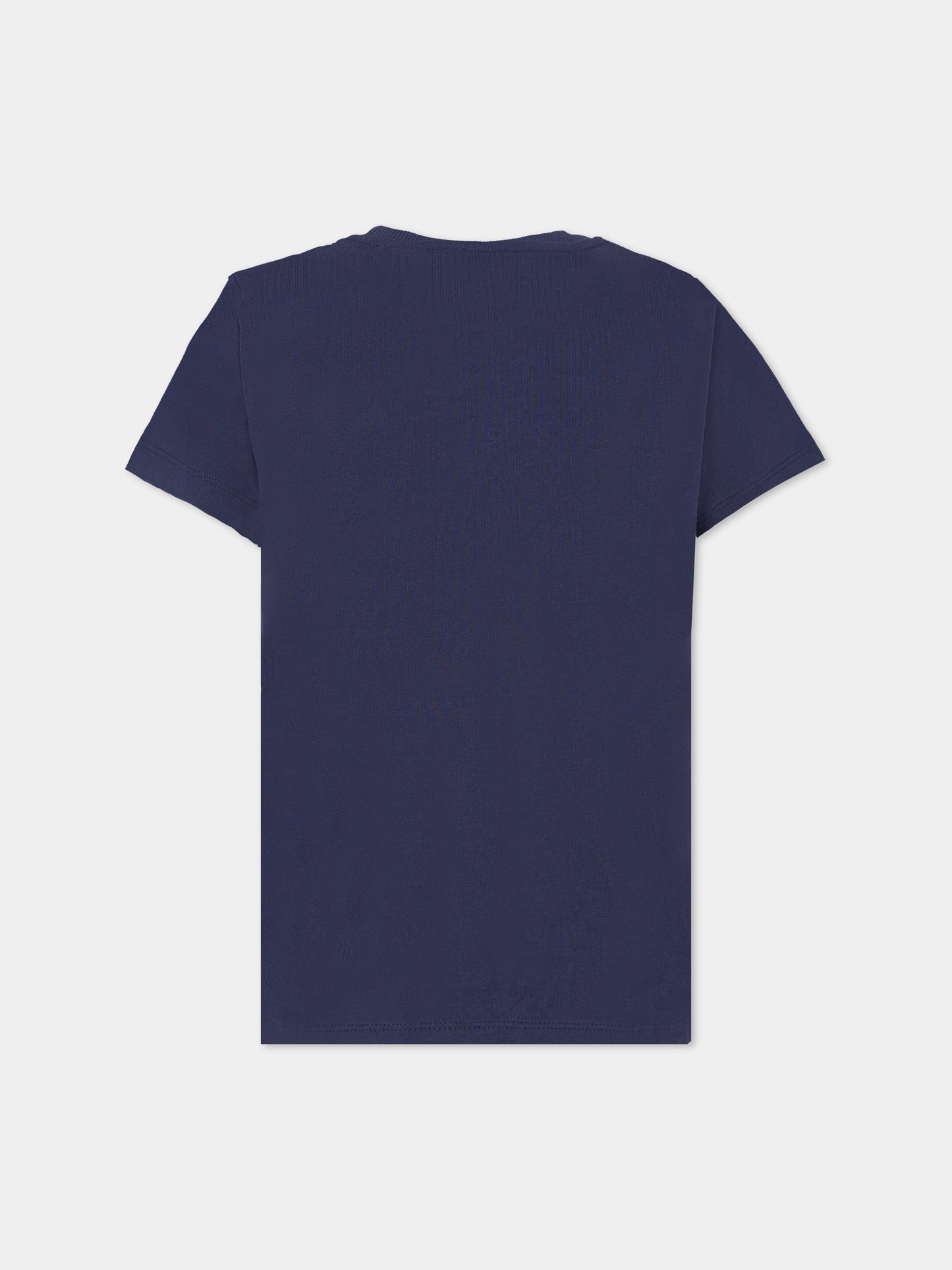 T-shirt blu per bambini con Teddy Bear e logo,Moschino Kids,HPM058 LAA34 40016