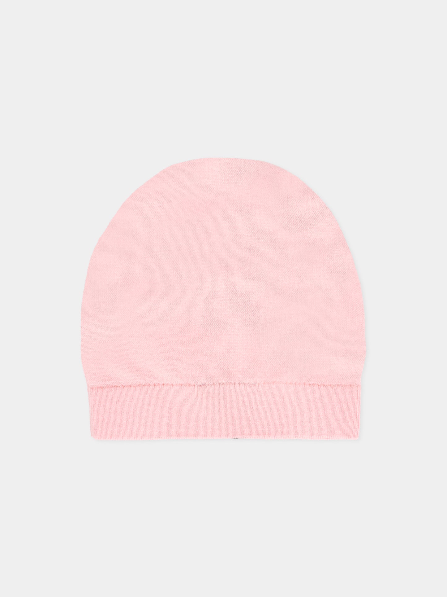 Berretto rosa per bambina con Teddy Bear e logo,Moschino Kids,HUX02O LHE43 50209